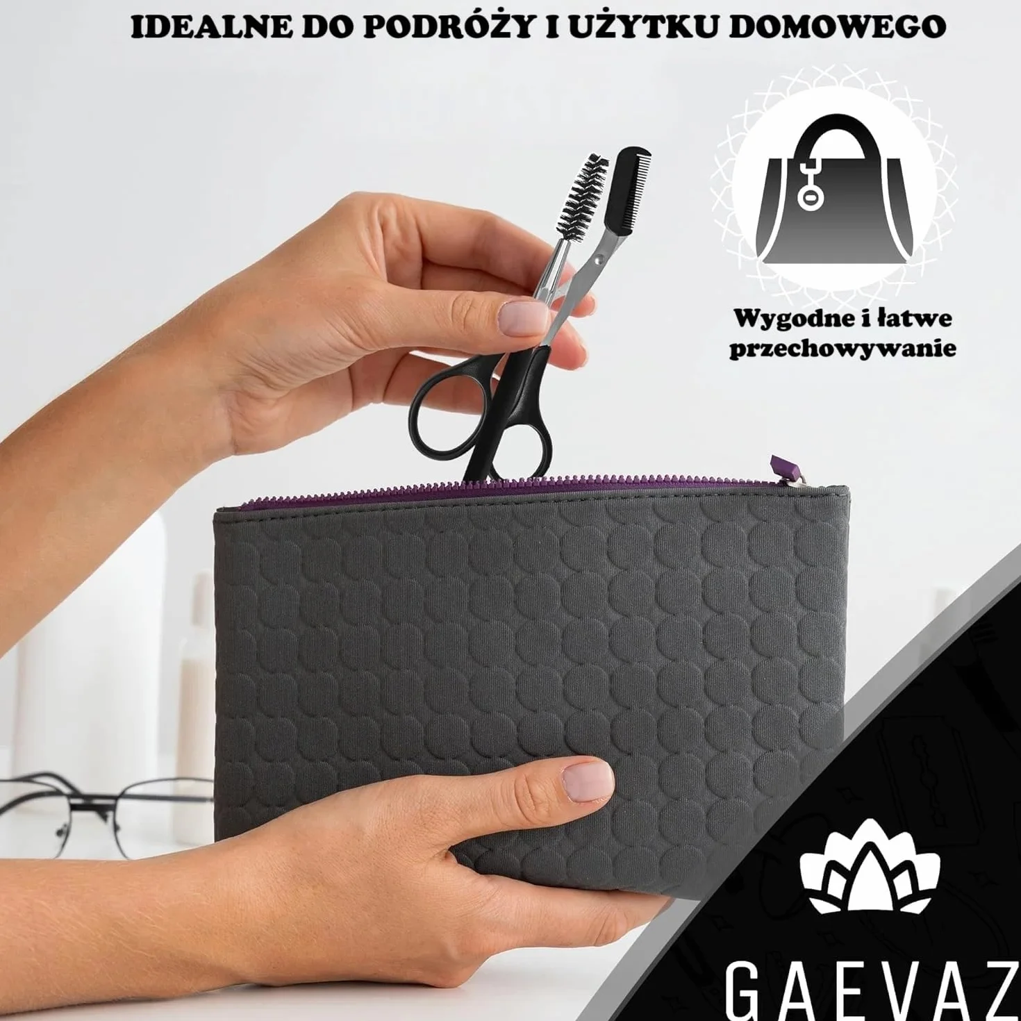 Nożyczki do cięcia brwi z wyjmowanym grzebieniem + szczotka do stylizacji brwi i rzęs | Profesjonalny kubek domowy idealny dla kobiet i mężczyzn