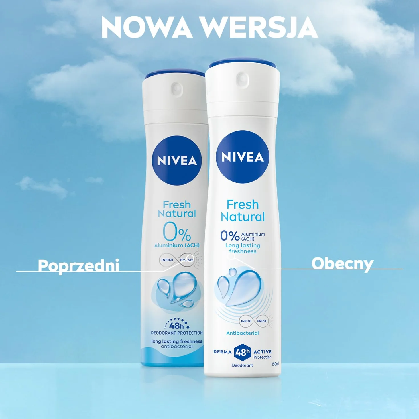 NIVEA Fresh Natural 48 H Dezodorant w sprayu dla kobiet 150 ml