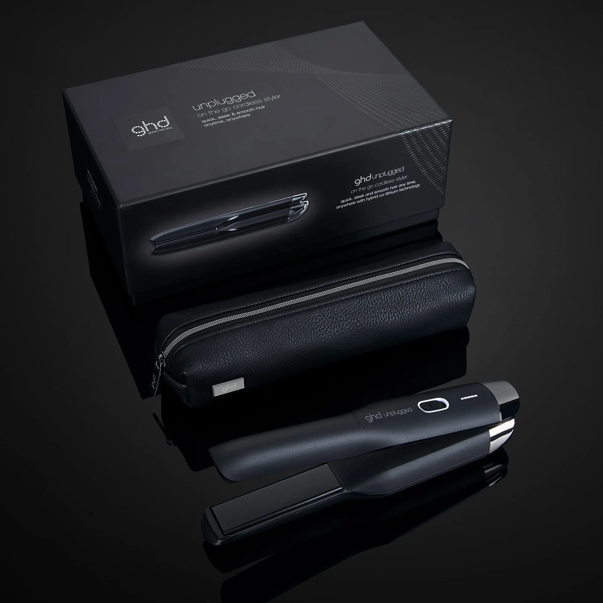 GHD - Styler Unplugged - Bezprzewodowa prostownica do włosów, 12,8 x 5,2 cm (Czarna)
