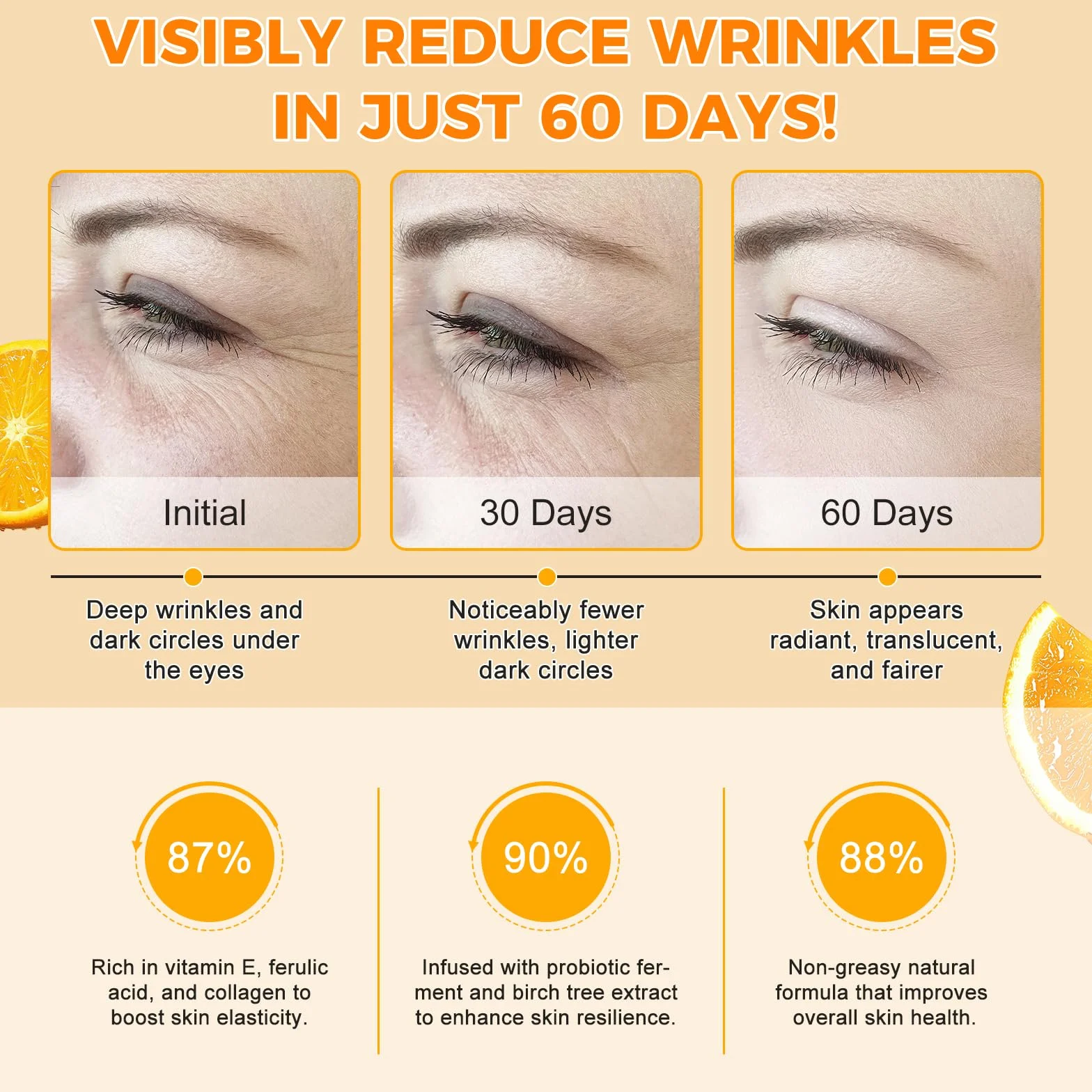 Serum z witaminą C 60 ml, serum z witaminą C z kwasem laluronowym, witaminą E, aloesem, naturalną formułą przeciwzmarszczkową z kwasem ferulowym, organiczne, wegańskie, nawilżające i rozjaśniające