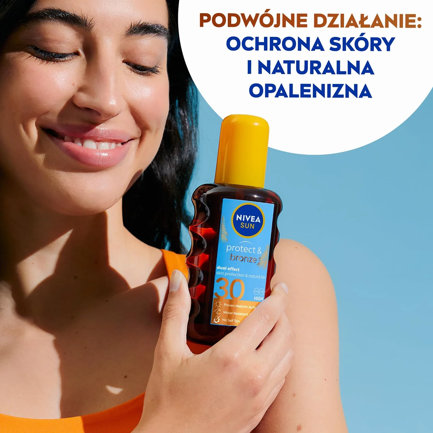 NIVEA SUN Protect & Bronze Olejek do opalania w spray'u aktywujący naturalną opaleniznę SPF30 200 ml