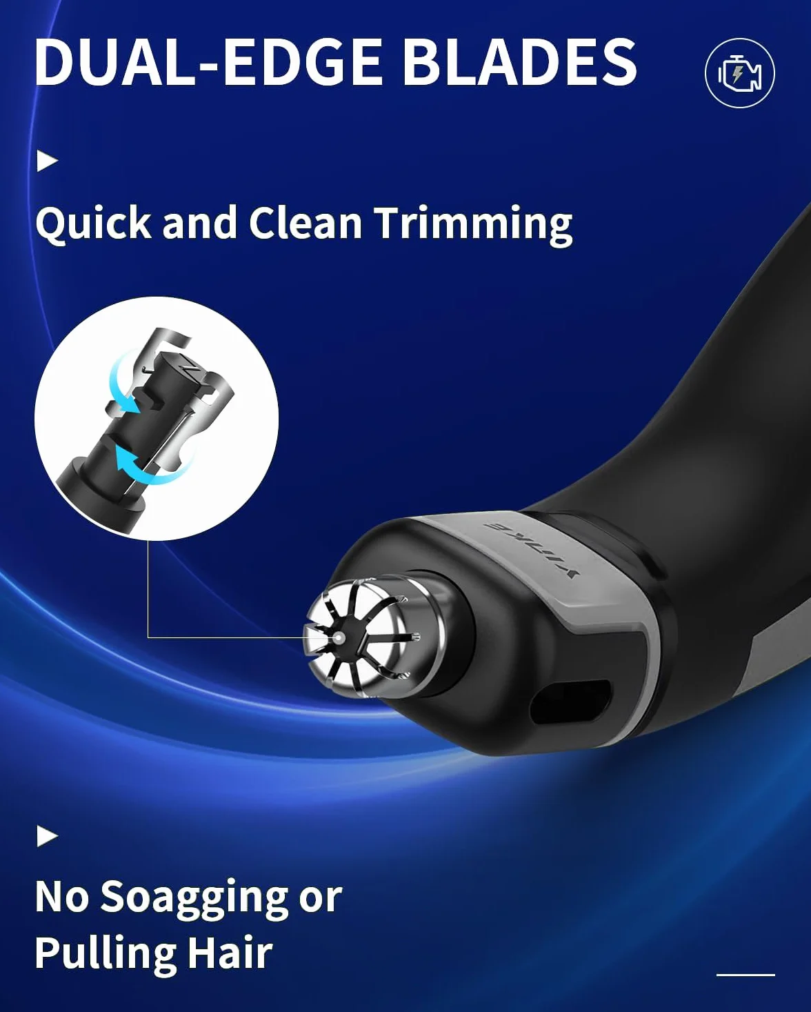 Yinke Głowica Zamienna Yinke Kompatybilny z One-Blade i One-blade Pro Shaver, Podwójne ostrza wodoodporne do łatwego czyszczenia (1 sztuka)