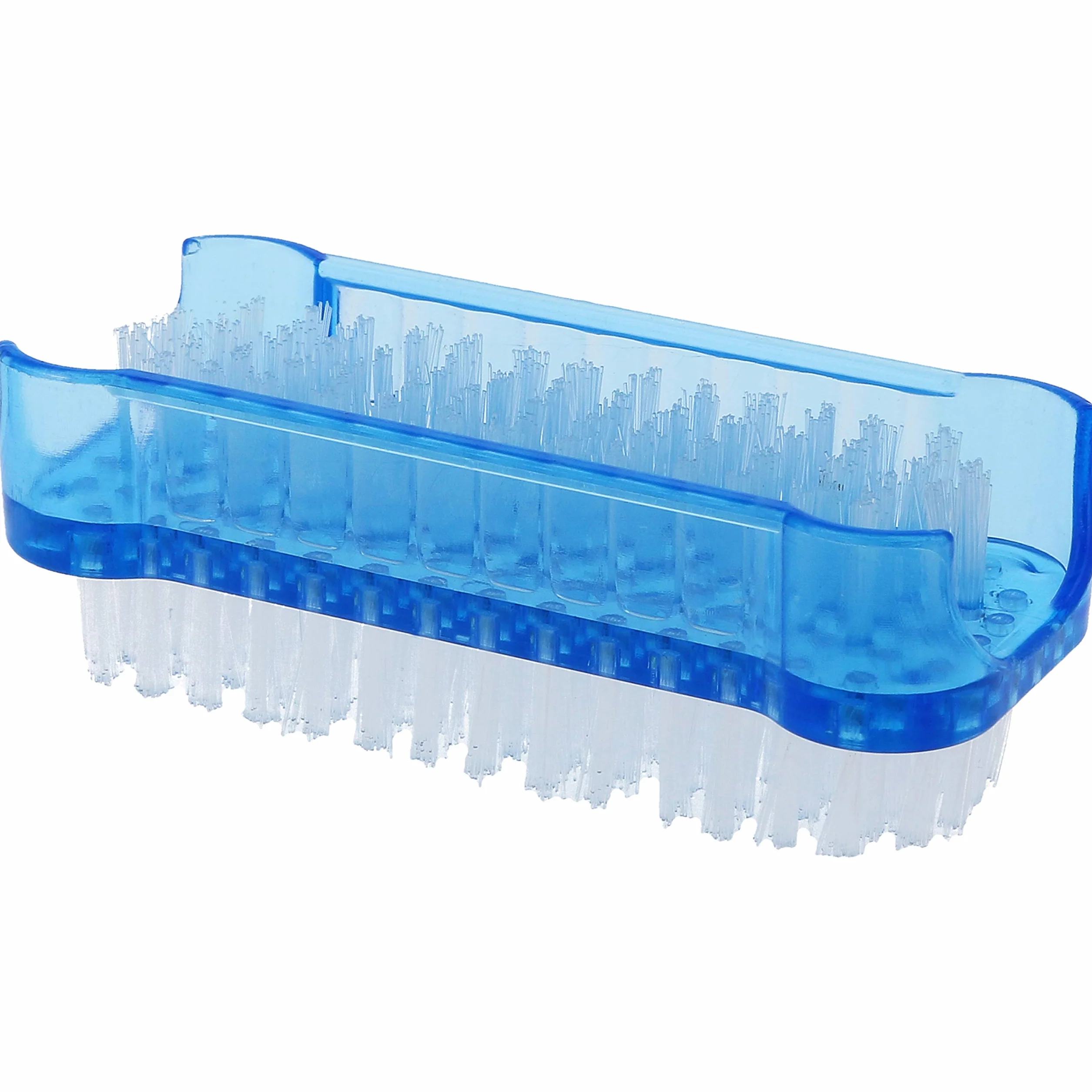 COM-FOUR® 6x szczotka do mycia rak w jasnych kolorach - szczoteczka do paznokci do mycia rak i paznokci [wybór jest rózny] (6 sztuk - przezroczysty + czerwony + niebieski)