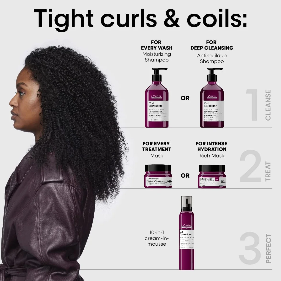 L'Oréal Professionnel Expert Curl Expression 10 w 1 Cream-in-Mousse Pianka do włosów falistych i kręconych 250 ml