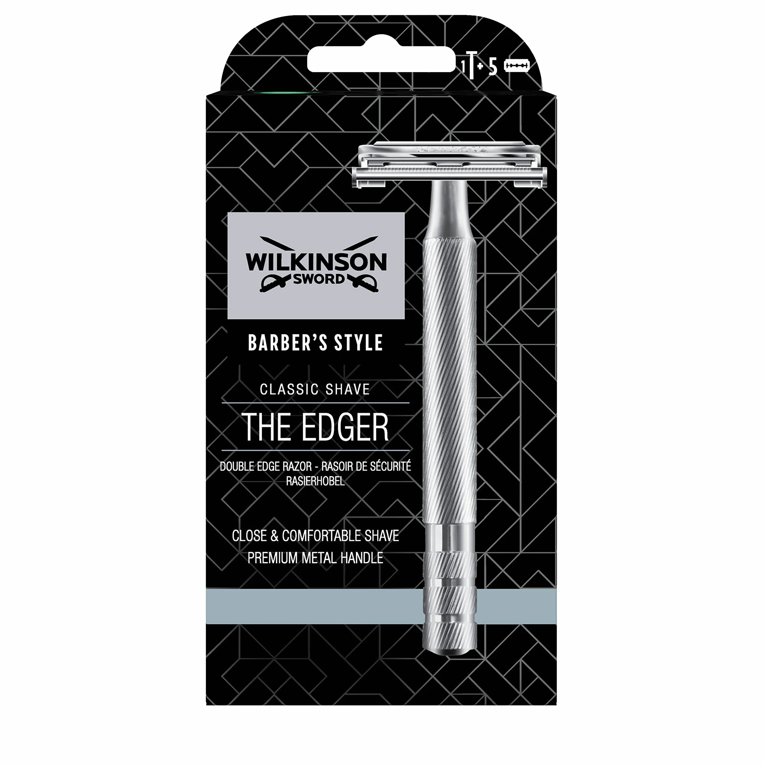 Wilkinson Sword The Edger Maszynka do Golenia, Srebrny, 5 Ostrzy