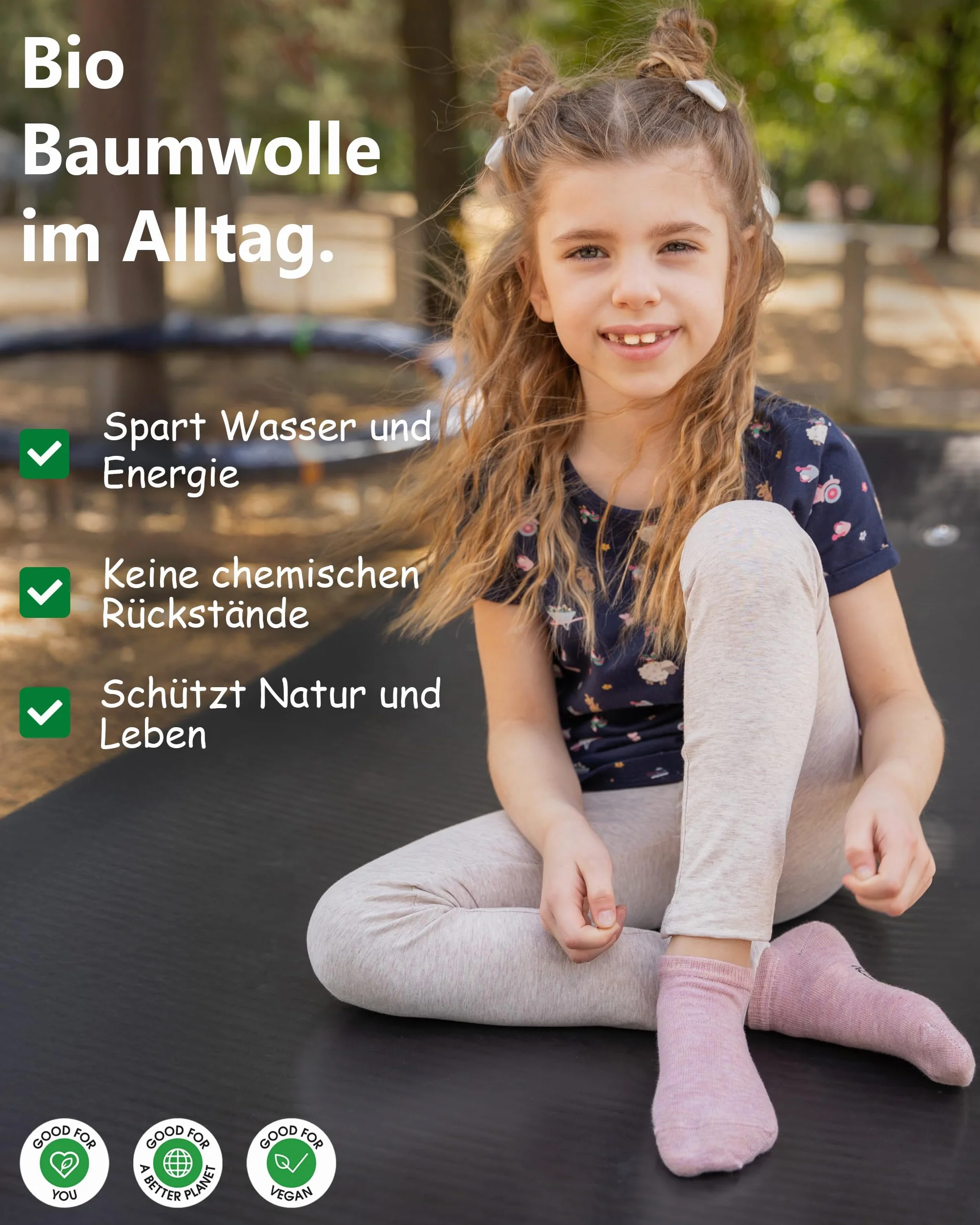 8/12 par dziecięcych skarpet do sneakersów, w 100% z uprawy ekologicznej, dla chłopców i dziewczynek, bez szwów (model: Biolivia)