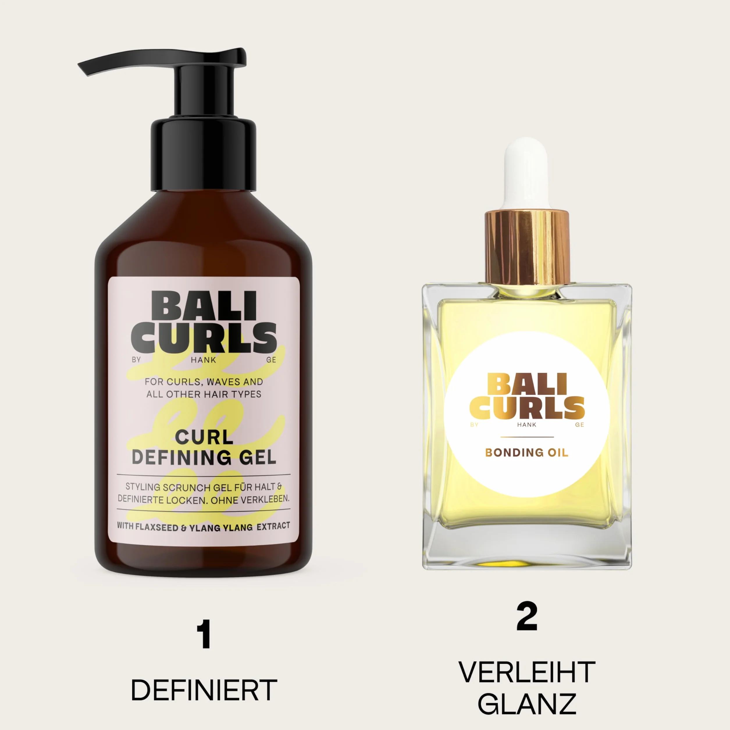 Bali Curls Curl Defining Gel – żel do loków z ekstraktem z nasion lnu i ylang-ylang-ylang – wegański żel do loków dla gładkich i zdefiniowanych loków – pielęgnacja naturalnych loków – 150 ml