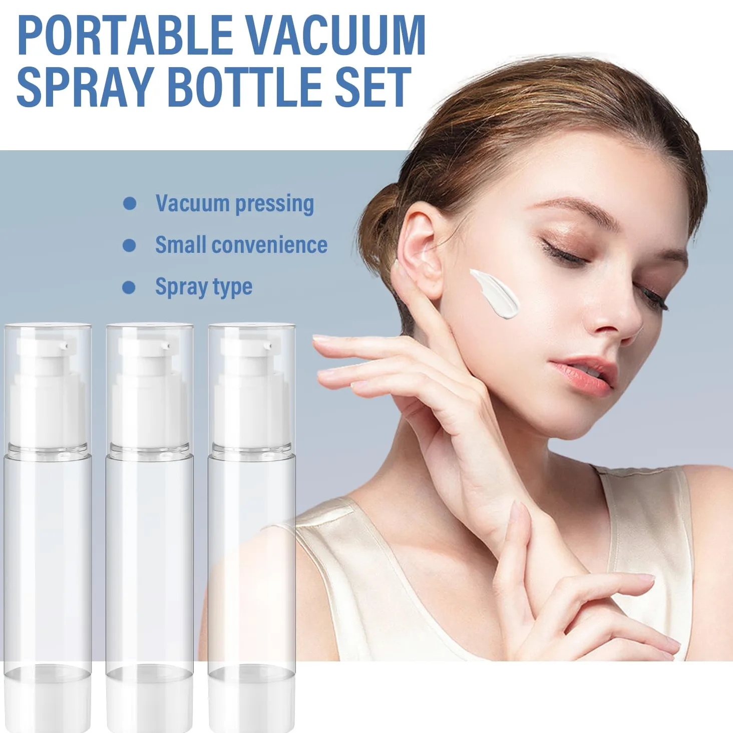Puste butelki próżniowe Airless dozownik z pompką 50 ml 6 sztuk do podróży
