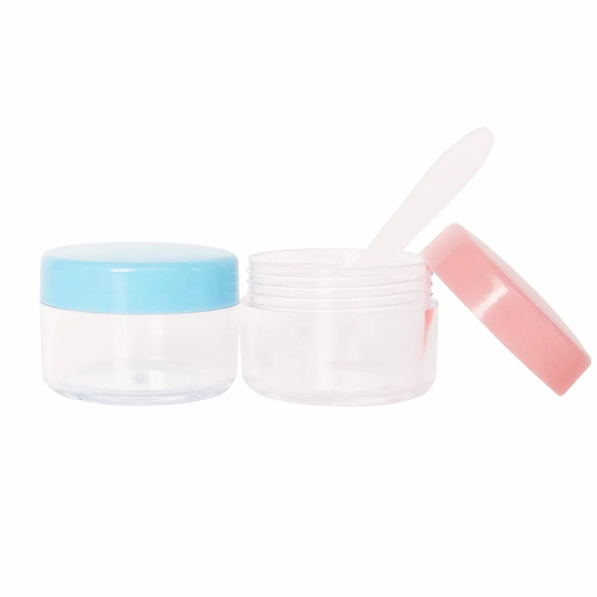 20 sztuk pustych pojemników na próbki 15 g, 15 ml, wielokolorowe pojemniki na kosmetyki z pokrywką, do makijażu, cieni do powiek, paznokci, pereł, błyszczyka do ust, balsamu, balsamu,