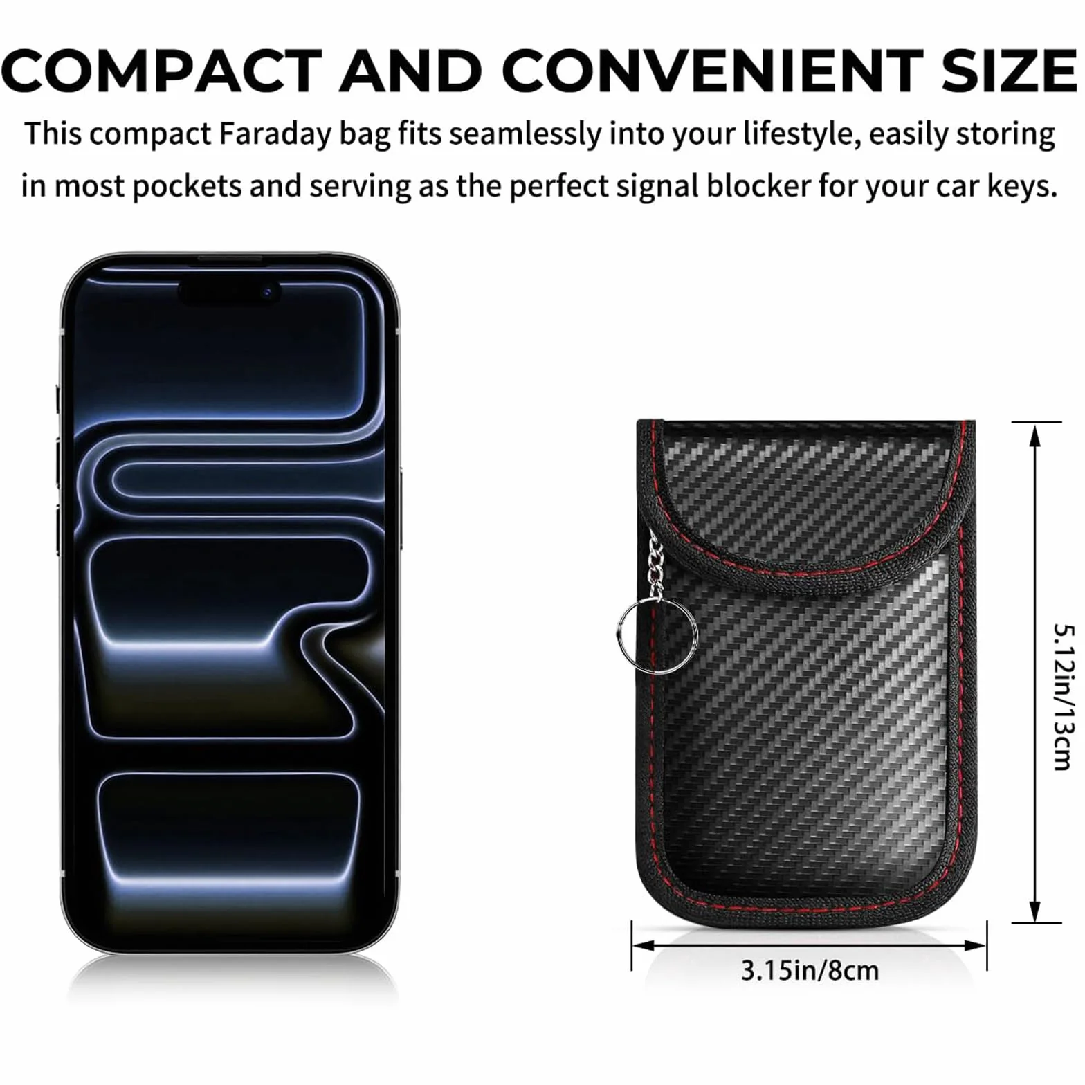 Etui na kluczyki samochodowe, 2 sztuki, 8 x 13 cm, etui na kluczyki samochodowe, RFID, blokowanie sygnału, odpowiednie do bezpiecznej ochrony kart kredytowych i kluczy samochodowych (czarne)