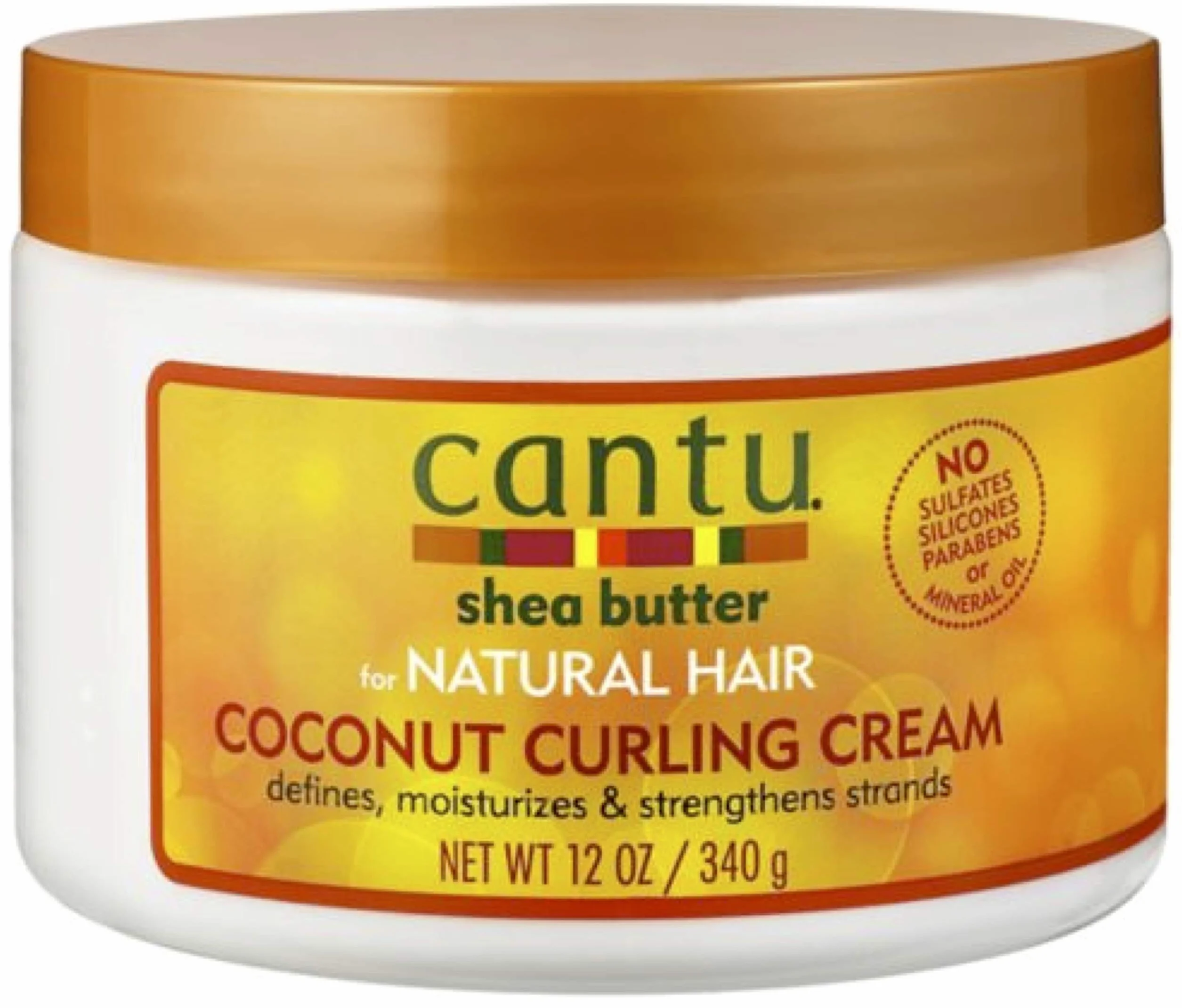 Cantu Coconut Curling Cream 12oz met sulfaatvrije szampon i odżywka 12oz & sheaboter hydraterende krulactivatorcrème 12oz