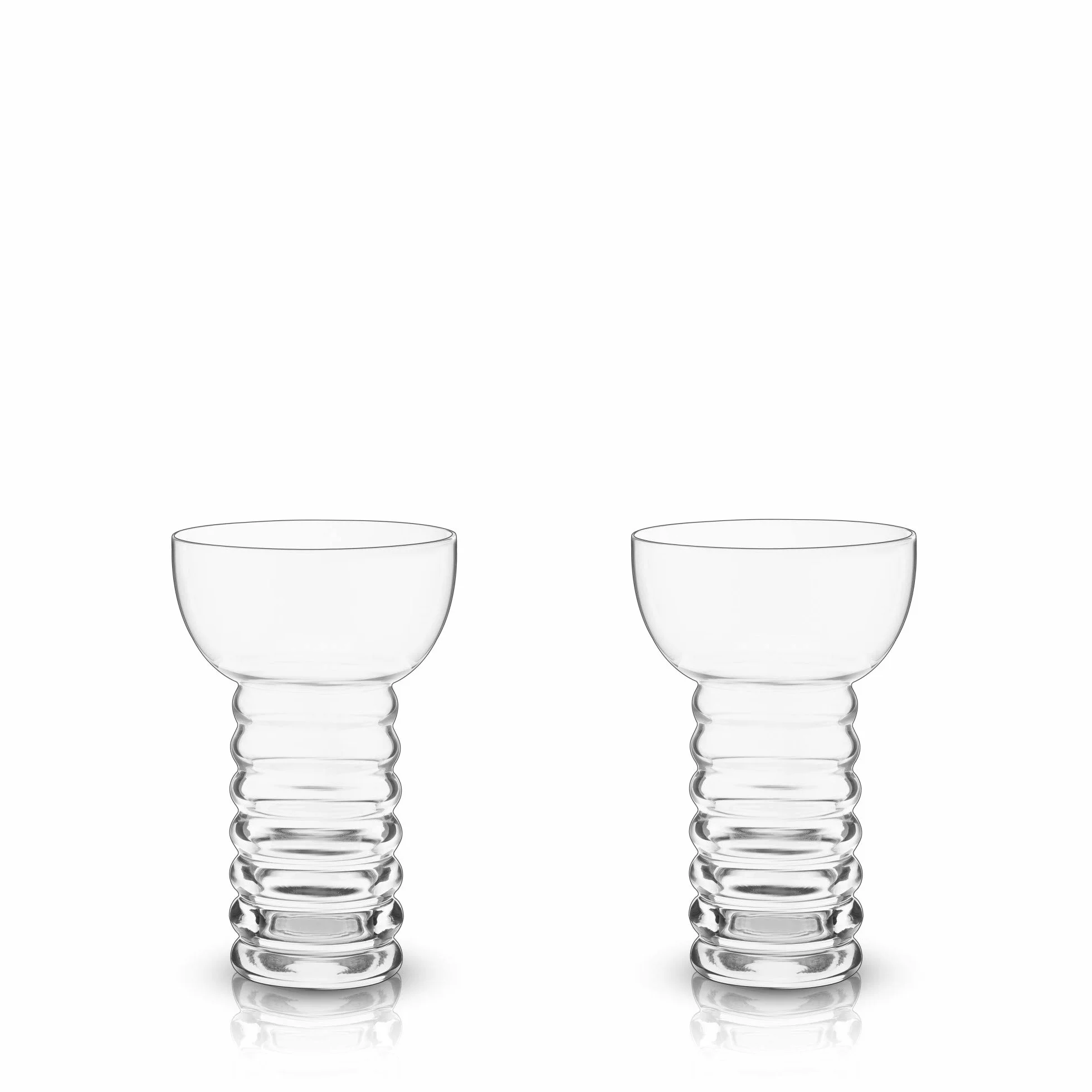 Viski Pacific Crystal Pearl Diver Tropical Tiki Tumbler zestaw 2 szt. – wysokiej jakości krystalicznie czyste szkło, stylowe szklanki Tiki do koktajli, zestaw upominkowy, 350 ml