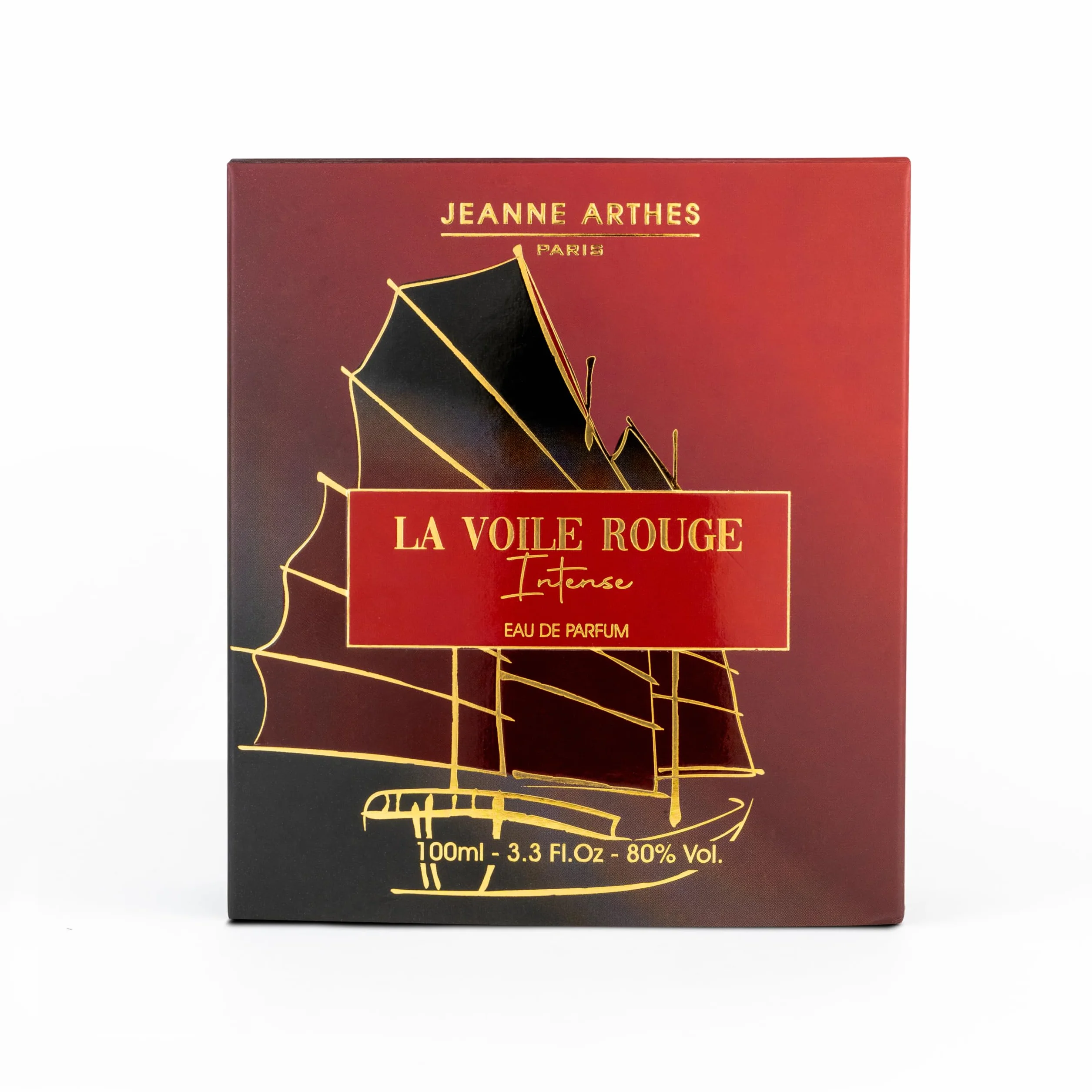 JEANNE ARTHES - Perfumy męskie La Voile Rouge Intense - woda perfumowana - butelka z rozpylaczem 100 ml - Wyprodukowano we Francji w Grasse