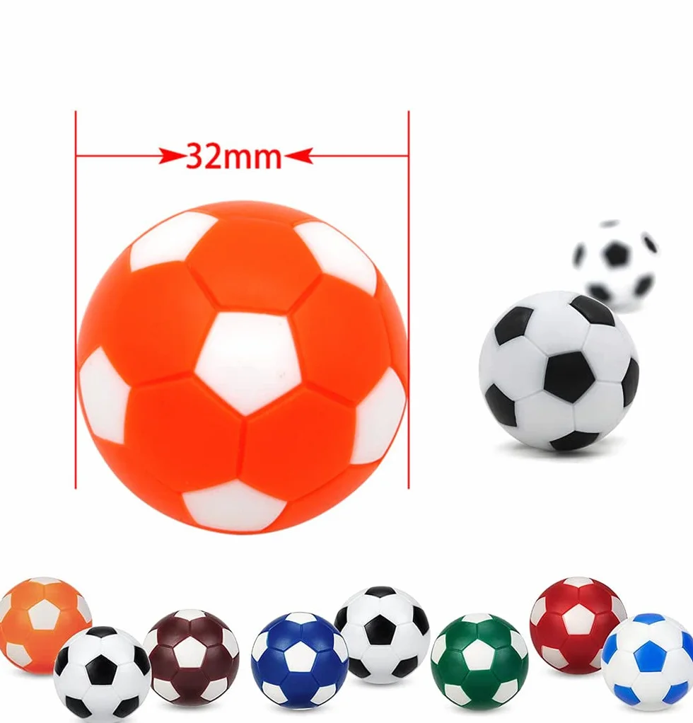 LATRAT Piłka nożna Balilla 8 szt. Kolorowe piłki piłkarskie piłkarzyki 32 mm mini piłki nożnej wymiana piłki nożnej dla akcesoria do gry stół bilardowy