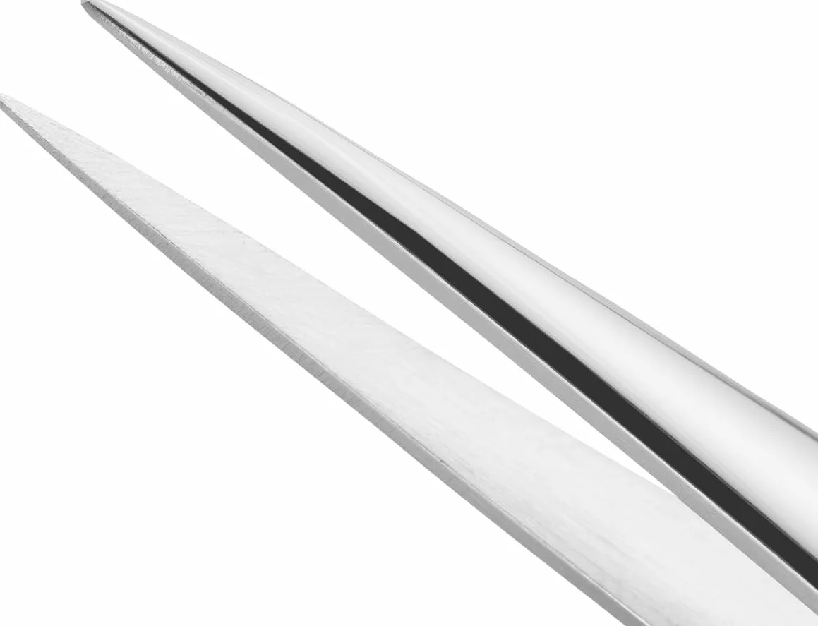 ZWILLING Pęseta spiczasta (usuwanie drzazg, wrastających lub cienkich włosków, ręcznie szlifowane, szorstkie końcówki), polerowana, srebrna, 90 mm