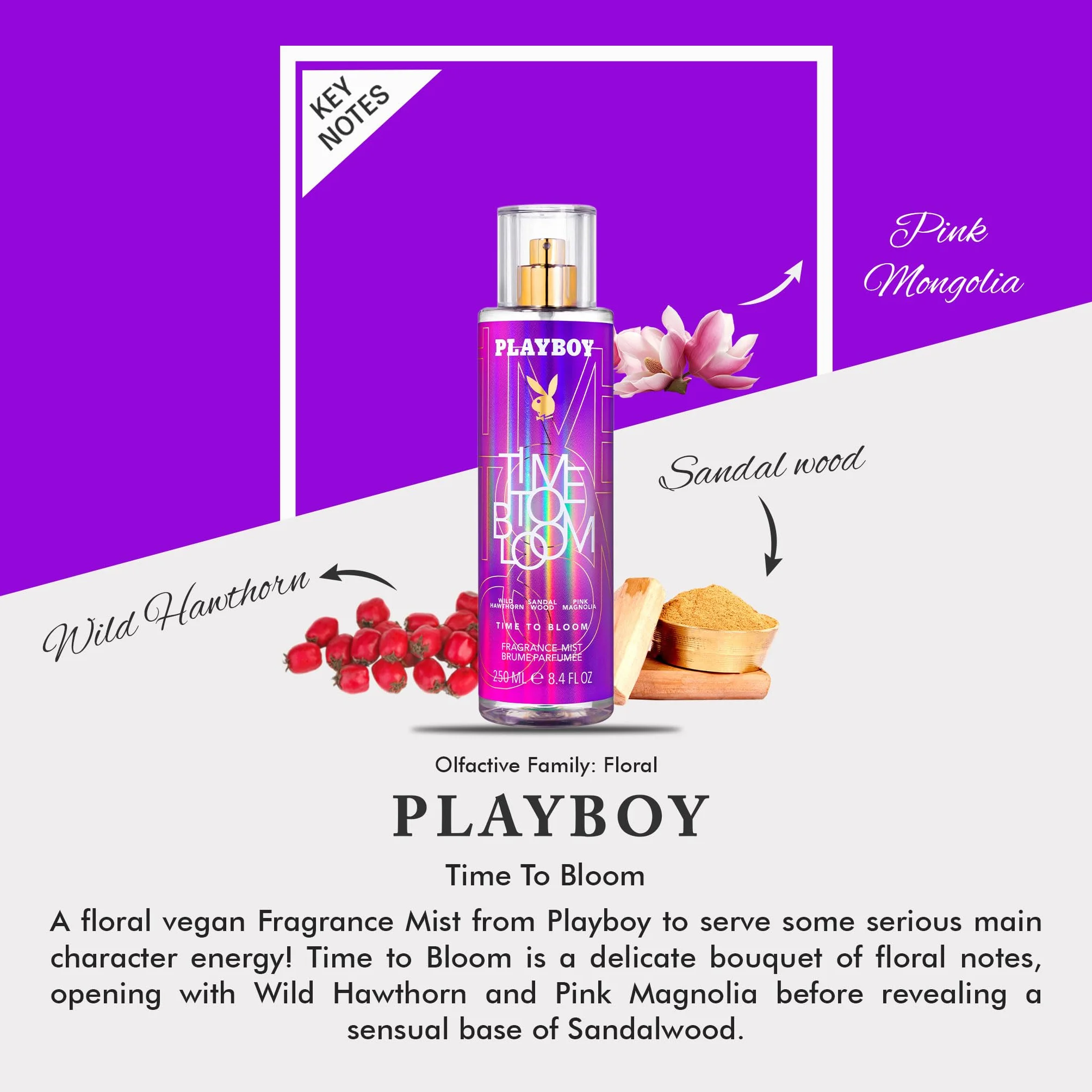 Playboy Time To Bloom Pachnąca mgiełka 250 ml