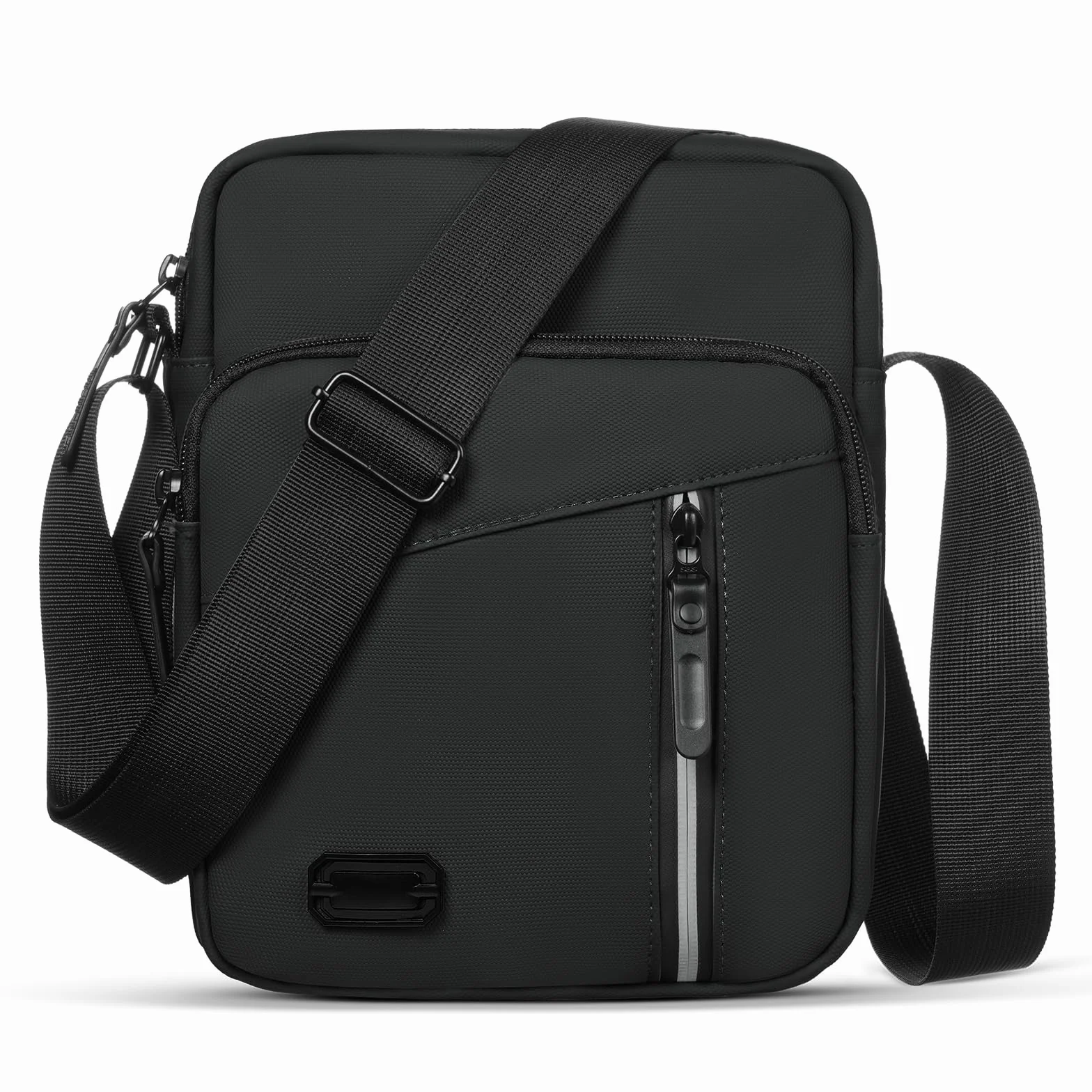 Aucuu Torba na ramię dla mężczyzn, wodoszczelna torba męska do zawieszenia, torba listonoszka z wieloma kieszeniami, torba na telefon komórkowy, torba crossbody na co dzień, do pracy i podróży