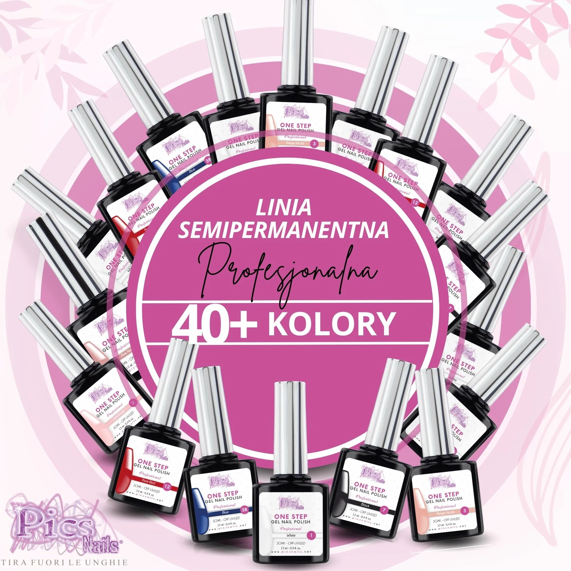 Lakier do paznokci One Step Gel Polish UV/LED 12 ml - Lakier żelowy - Natychmiastowy połysk paznokci z lub bez bazy i top coat (26. Nektar Brzoskwiniowy, 12 ml)