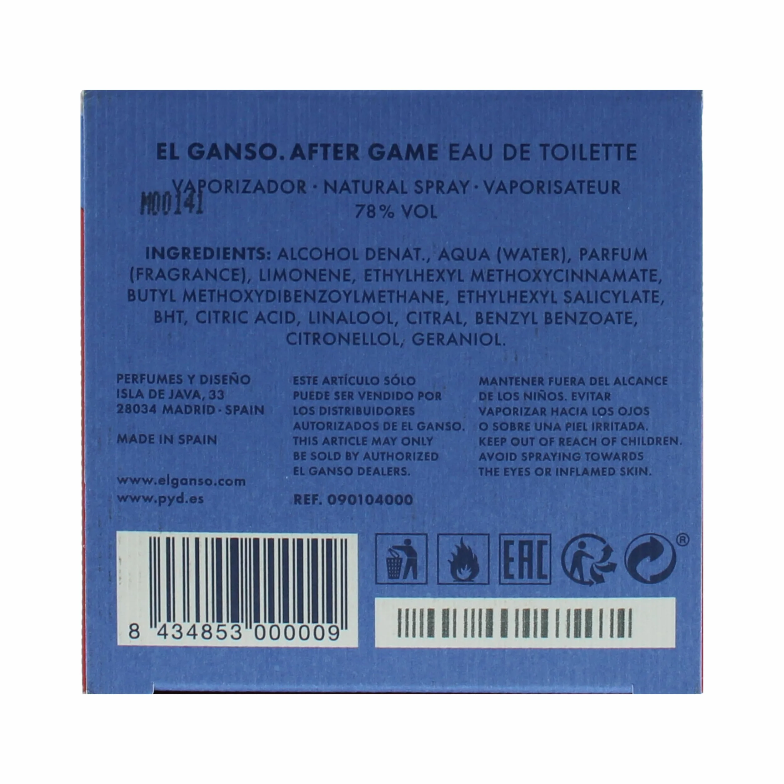 El Ganso After Game, woda toaletowa dla mężczyzn, aromat cytrusowy, 125 ml ze sprayem
