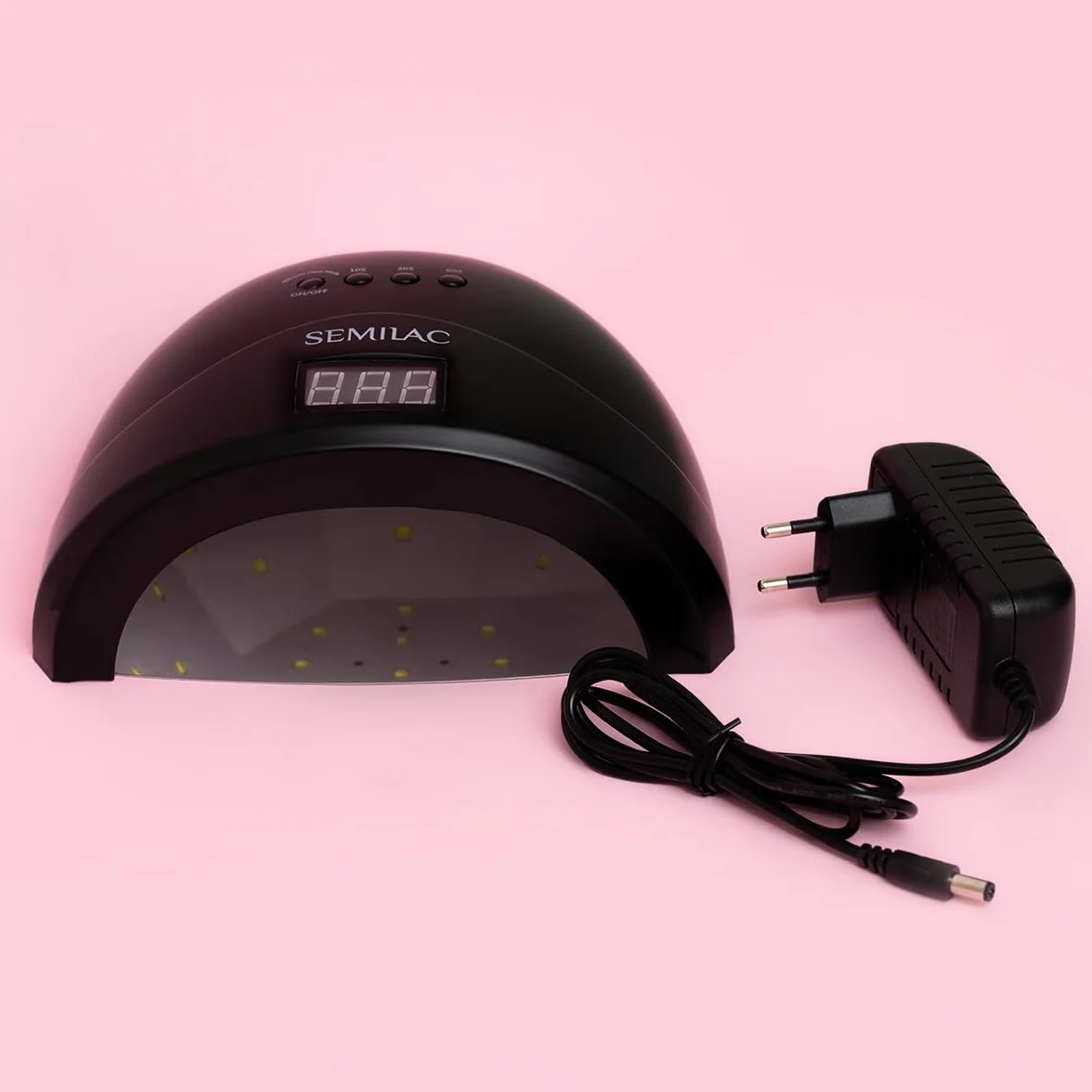Semilac Lampa Uv Led Do Paznokci Manicure Pedicure Hybrydy All Black 24w/48