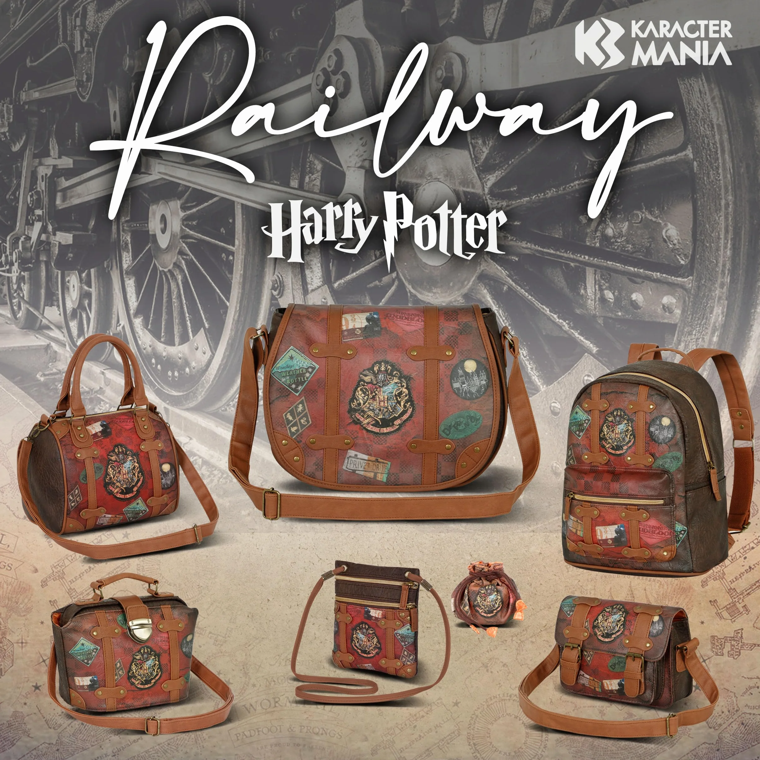 Harry Potter Railway-Torebka na Ramię Doctor, Brązowa, 20 x 16 cm