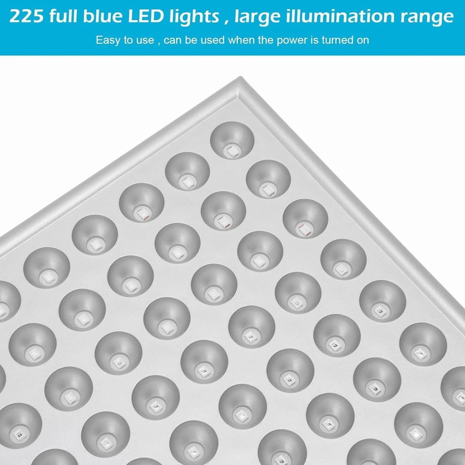 Lampa Opalająca Twarz 460 Nm, 45 W, Niebieska Lampa Samoopalająca Z 225 Diodami LED, Lampa Do Opalania Twarzy I Ciała Z Haczykiem I Okularami Ochronnymi, Regulowany Uchwyt, Do Twarzy I Ciała