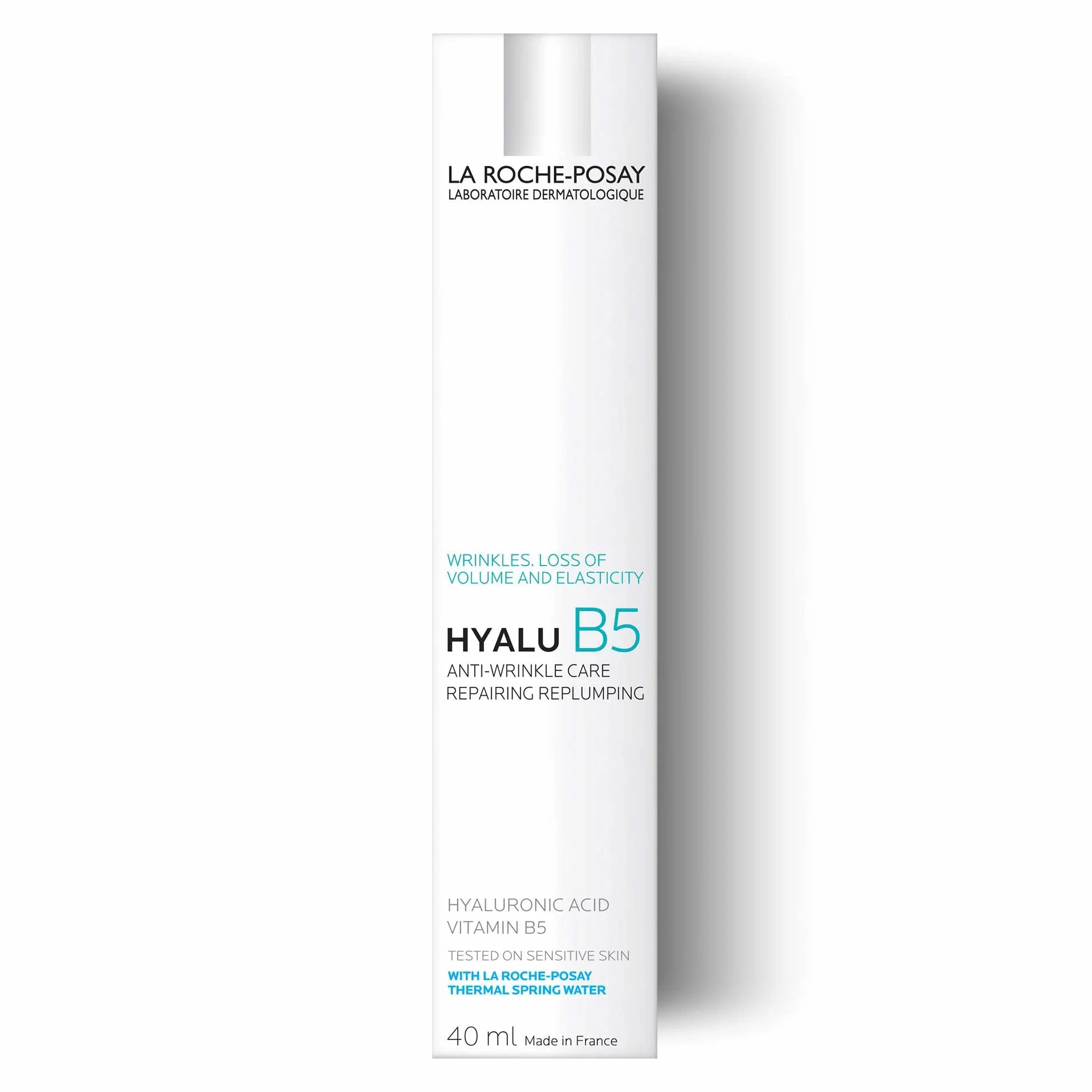 La Roche Posay Hyalu B5 krem przeciwzmarszczkowy, do skóry wrażliwej, efekt utrwalający i regenerujący, świecąca skóra, wzbogacony kwasem hialuronowym, witaminą B5 i wodą termalną, 40 ml