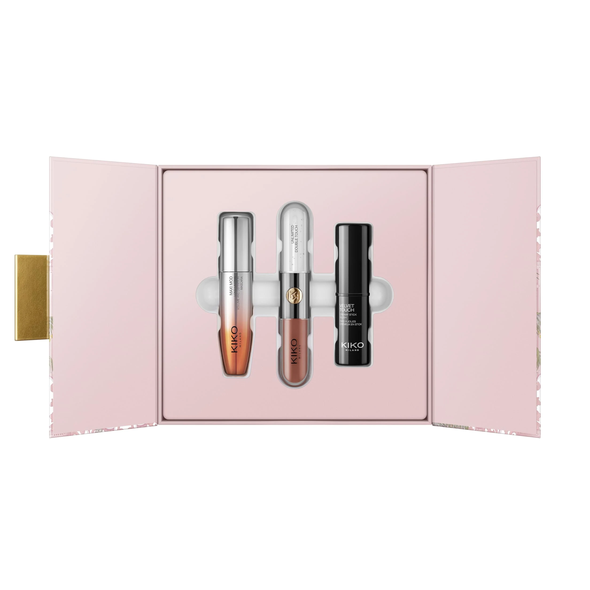 KIKO Milano Threads Of Time Beauty Icons Make Up Kit Zestaw do makijażu tusz róż pomadka błyszczyk 2 w 1