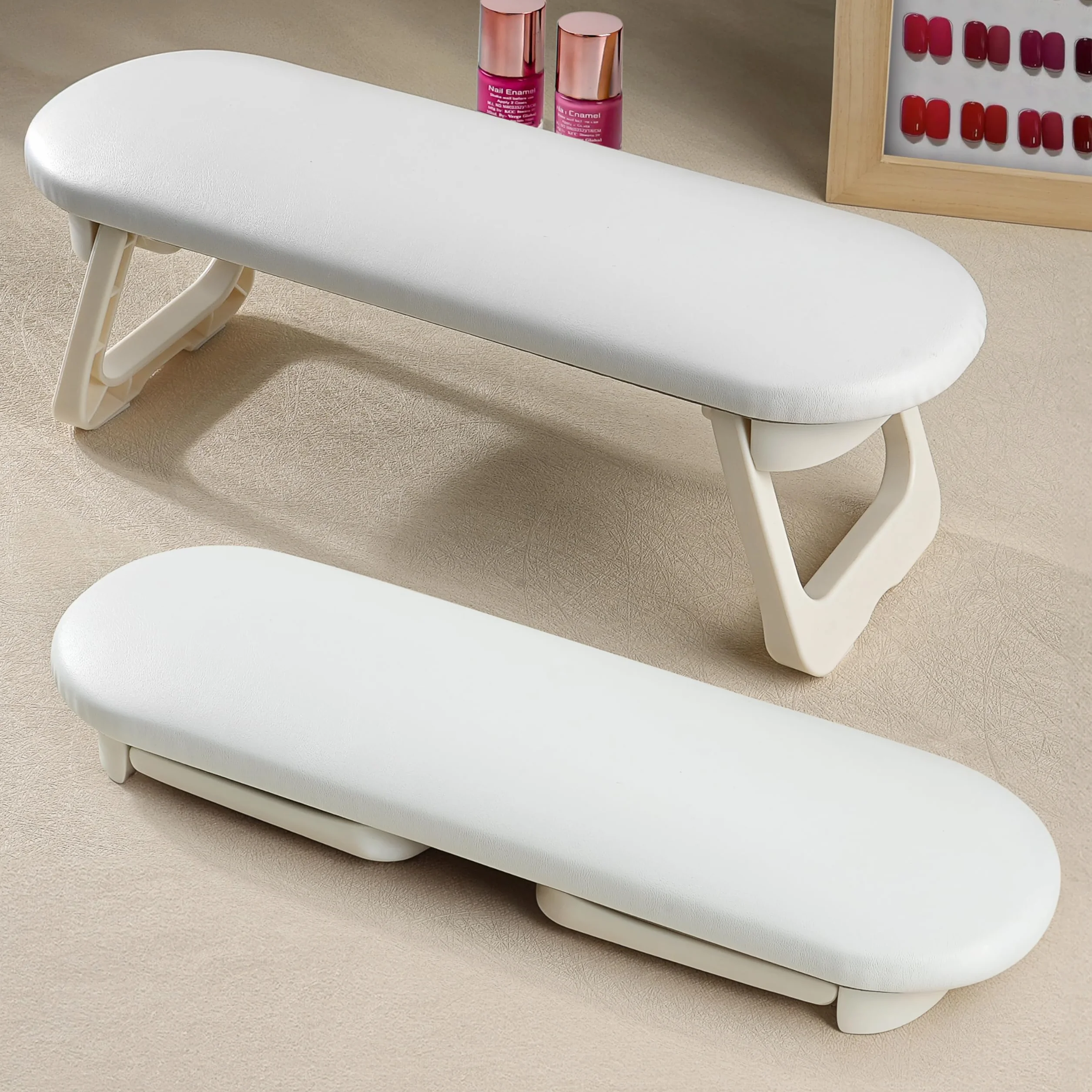 Winter Shore Skórzana Podpórka do Manicure – Akcesoria dla Stylistów Paznokci – Miękka Podkładka pod Rękę – Wygodna Podpora do Manicure dla Salonu Piękności – Poduszka dla Techników Paznokci