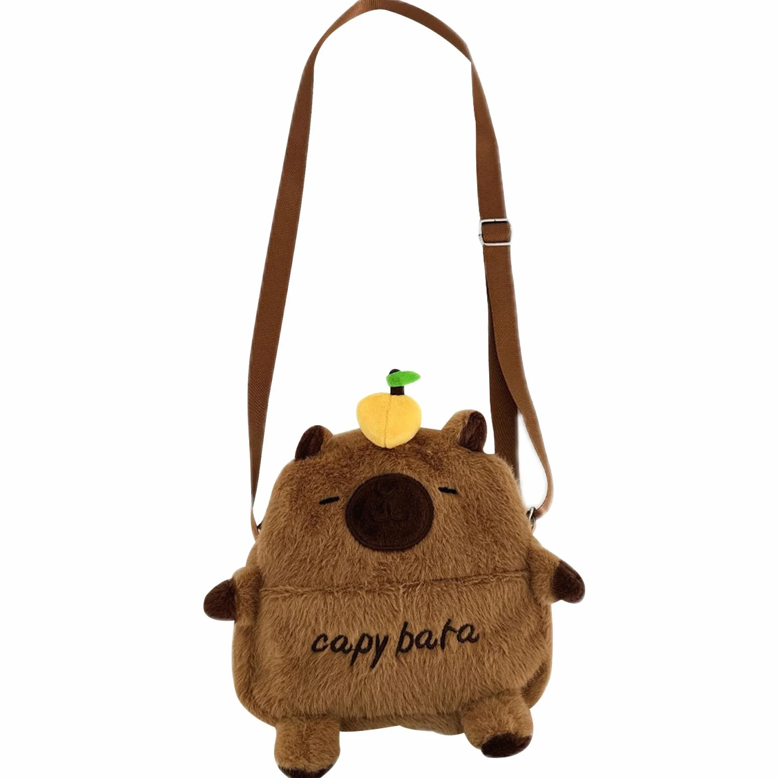 Capybara Plush torebka dla dziewcząt, torba na ramię dla dziewczynki, torba na ramię, regulowana, urocza torba dziecięca, torba na ramię, mała torba na ramię