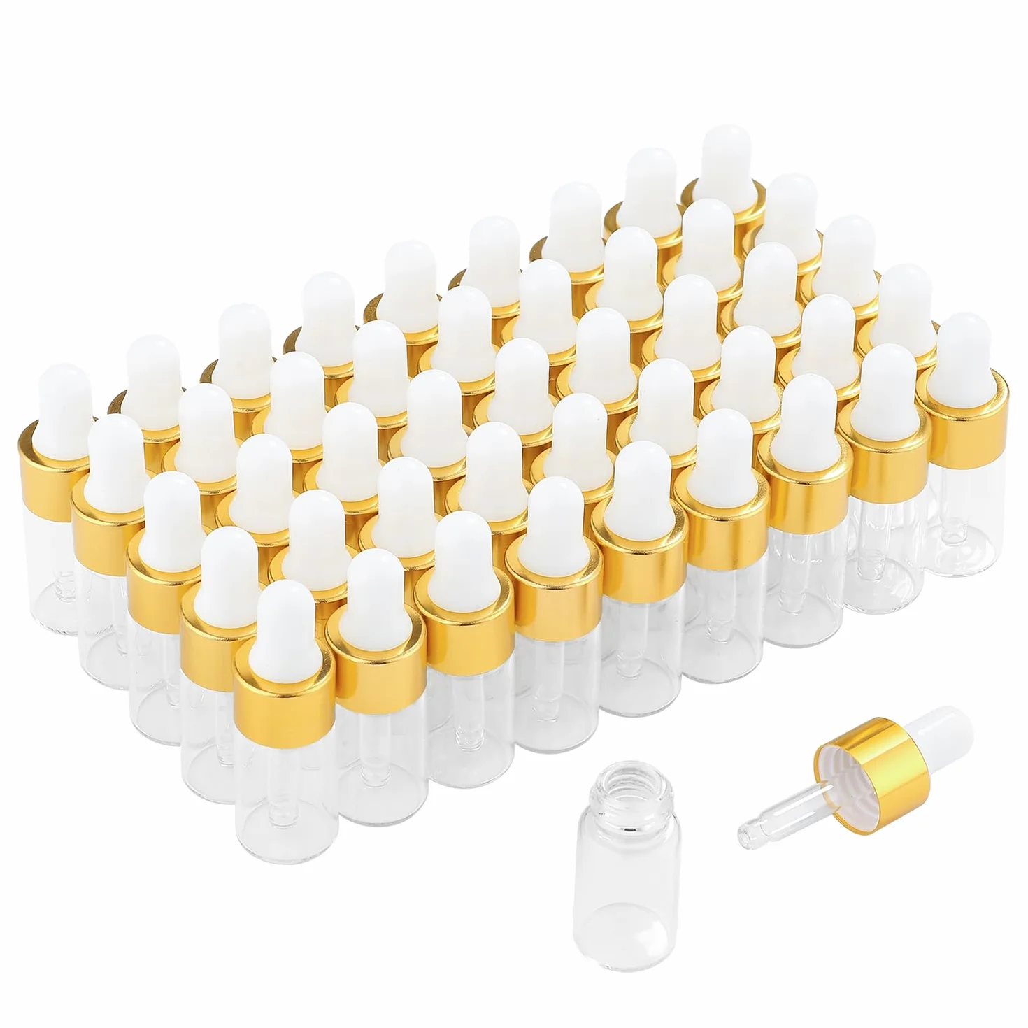Butelka z pipetą Parfumlism 3 ml 50 sztuk pipety szklane do olejków eterycznych