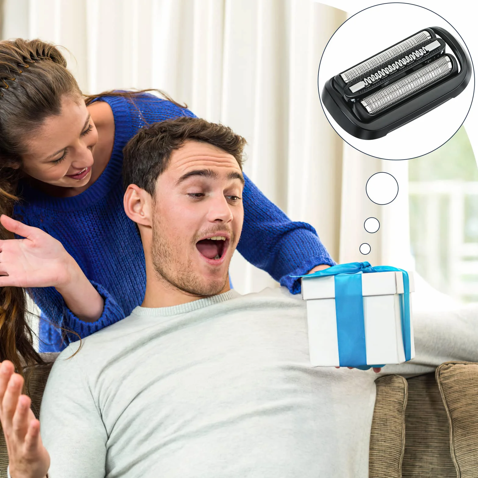 Głowica goląca do Braun Series 5/6 53B, wymienna głowica do golarki elektrycznej, część zamienna kompatybilna z golarką męską