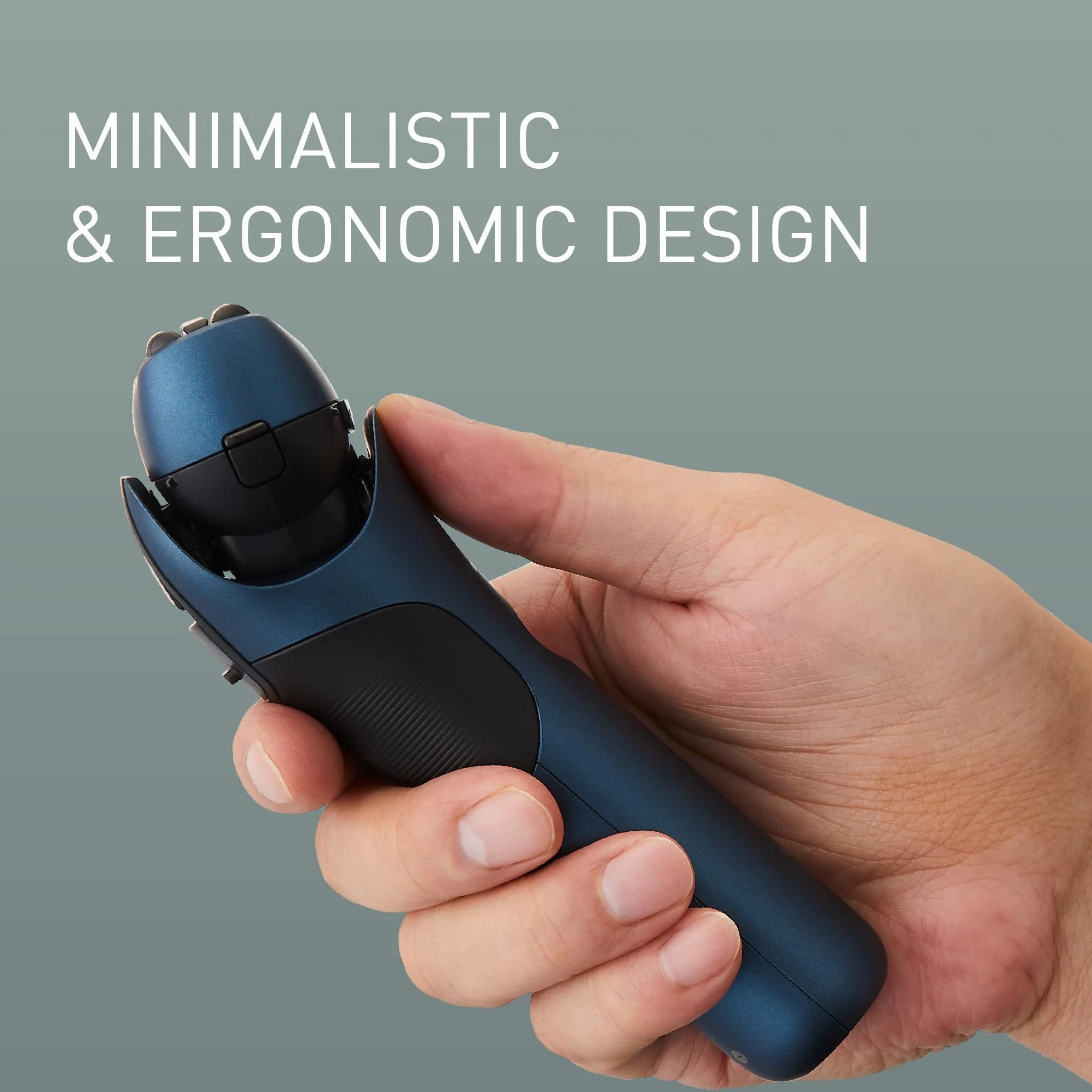 Panasonic Series 700 ES-ALT4 3-ostrzowa golarka elektryczna (bezprzewodowa, wodoodporna, czujnik zarostu, elastyczna głowica, wysuwany trymer, ergonomiczny uchwyt), niebieska