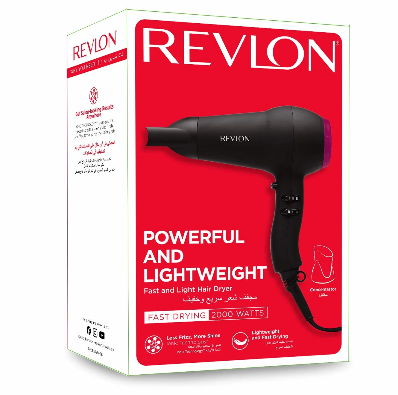 Revlon RVDR5823 Fast and Light Hair Dryer, 2000W