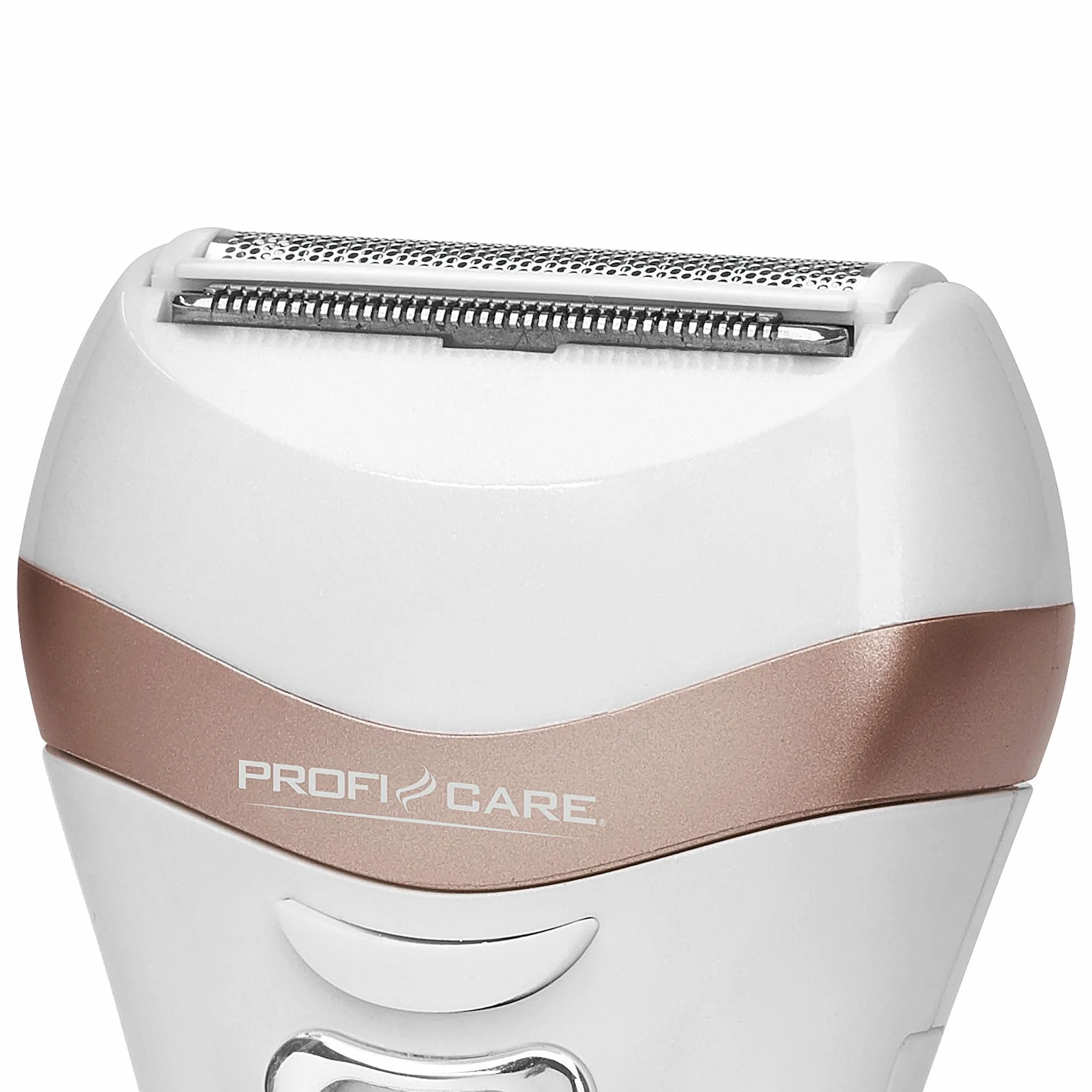 ProfiCare Depilator PC-LBS 3002 3 w 1, Lady Shaver i przyrząd do usuwania zrogowaciałego naskórka w jednym, zasilany akumulatorem, z praktyczną torbą do przechowywania, biało-szampański