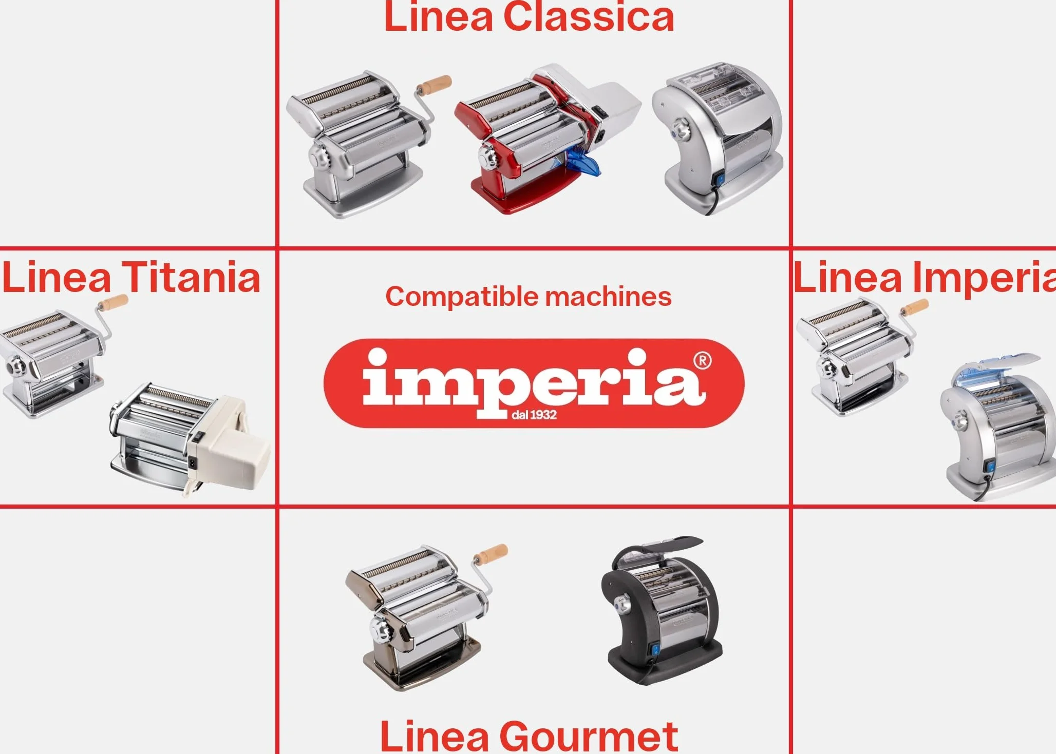Imperia Simplex Titania Accessorio Maszyna do makaronu: Made in Italy. Akcesoria kuchenne ze stali do świeżego ciasta. Kompatybilny z maszynami do makaronu Imperia. (Lasagnette)