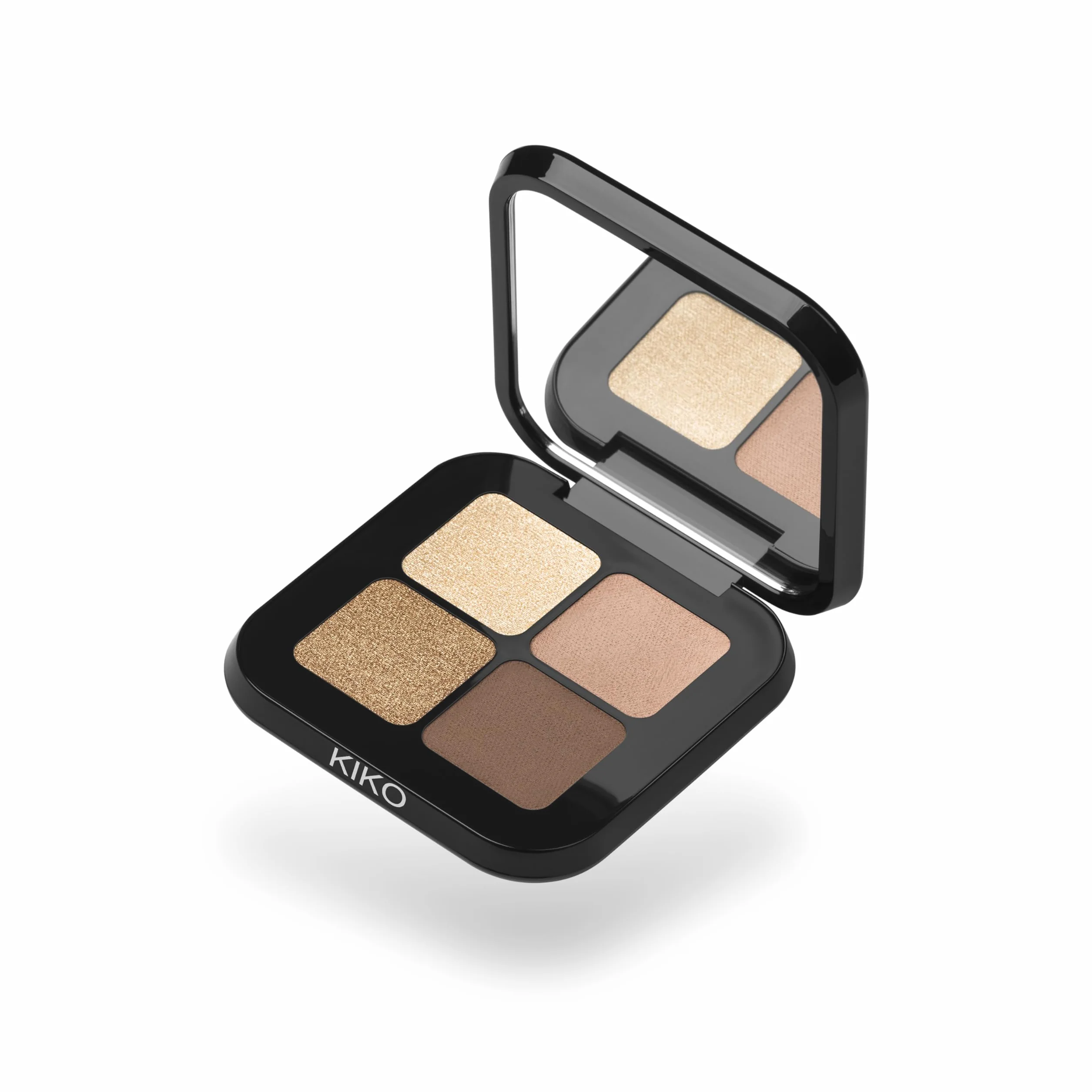 KIKO Milano Bright Quartet Eyeshadow Palette 01 | Paleta Czterech Spiekanych Cieni Do Powiek, Do Stosowania Na Sucho I Na Mokro