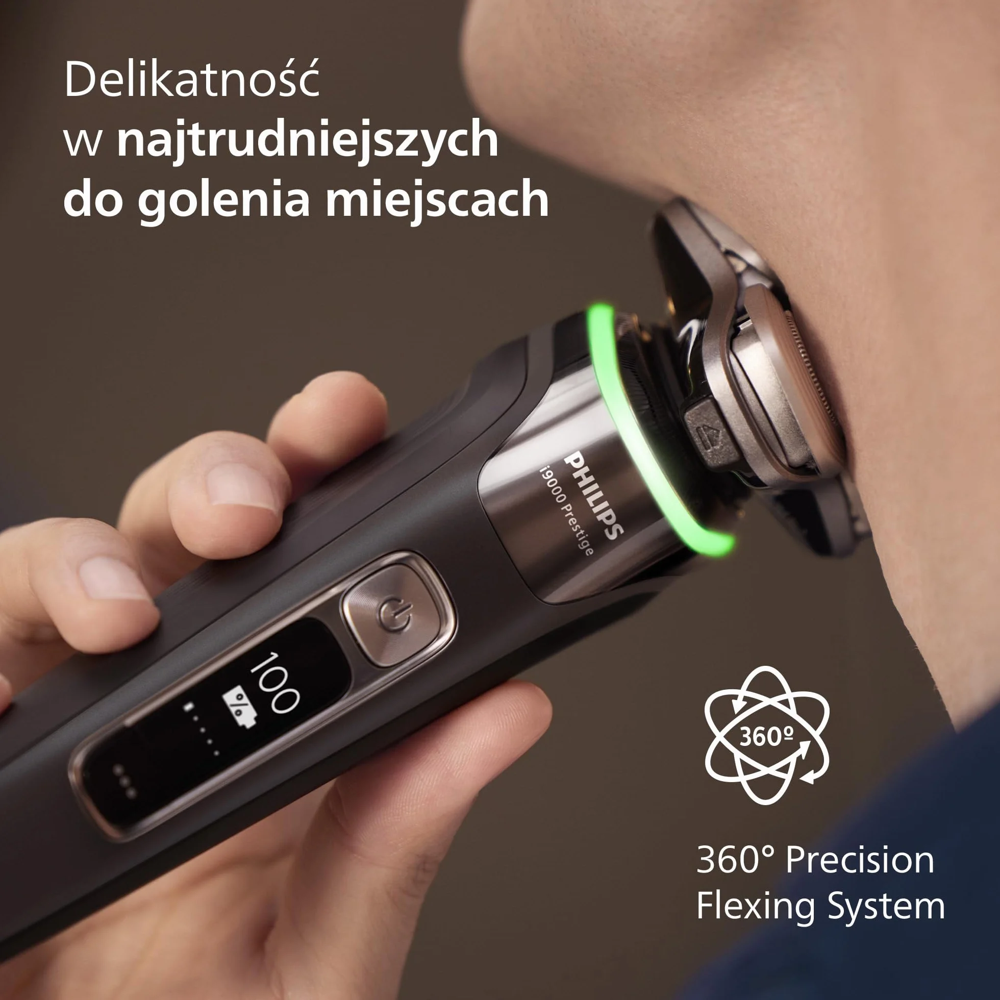 Philips Shaver i9000 Prestige, golarka elektryczna z technologią Skin IQ, System Triple Lift & Cut, SteelPrecision 360º, Model XP9207/30