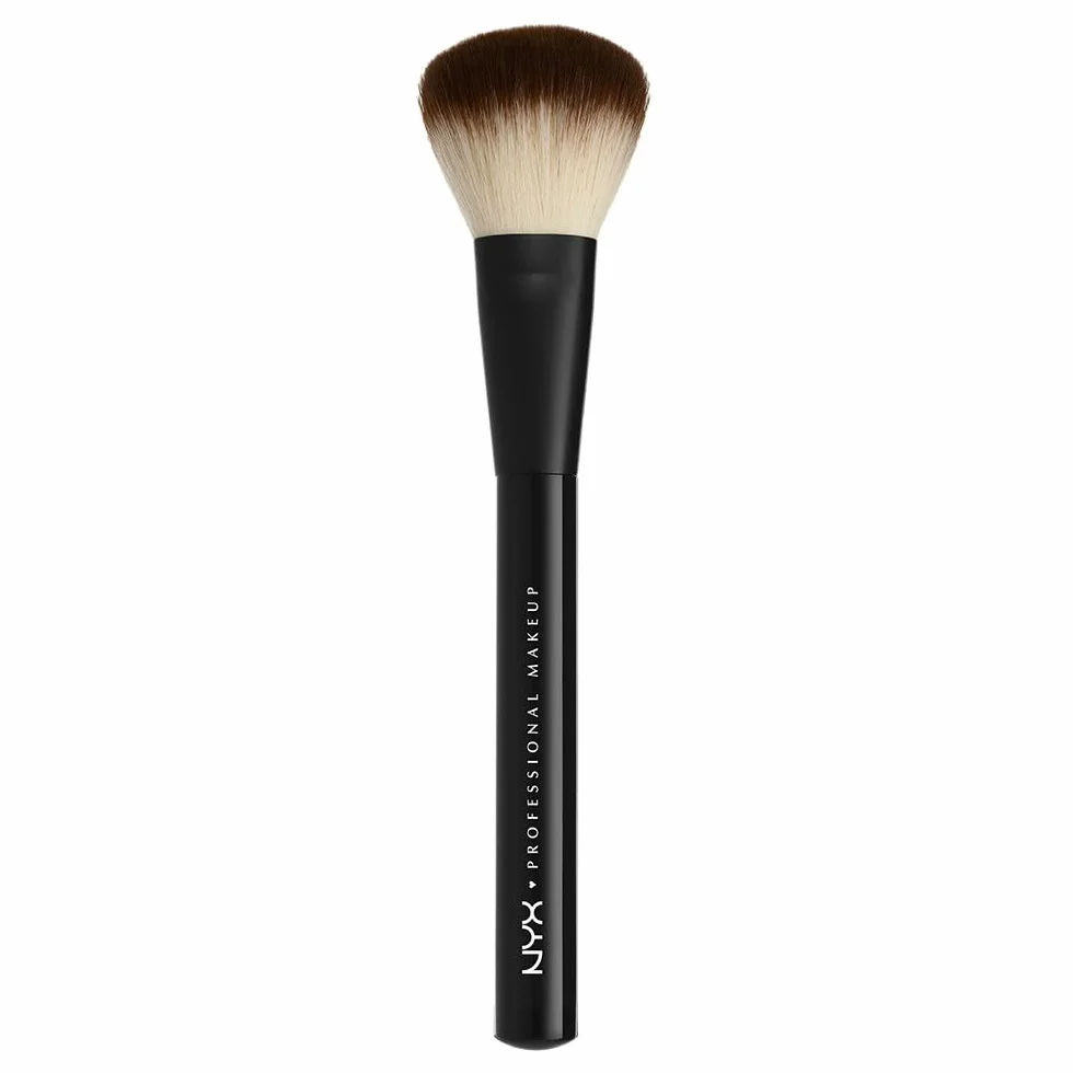 NYX Professional Makeup Pro Brush Powder 02 – pędzel do makijażu, łatwe nakładanie luźnego lub kompaktowego pudru, miękki pędzel do makijażu