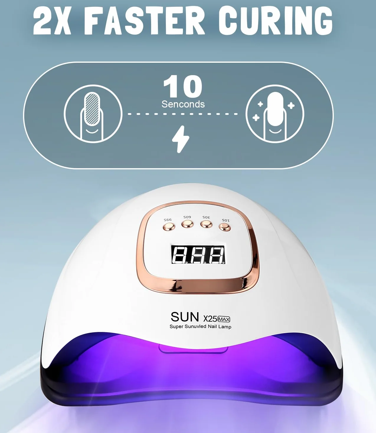 Lampa UV LED, 380 W, profesjonalna lampa LED 81 kulek, półtrwała szybka pielęgnacja pedicure do wszystkich lakierów do paznokci, automatyczny czujnik manicure w domu i salonie