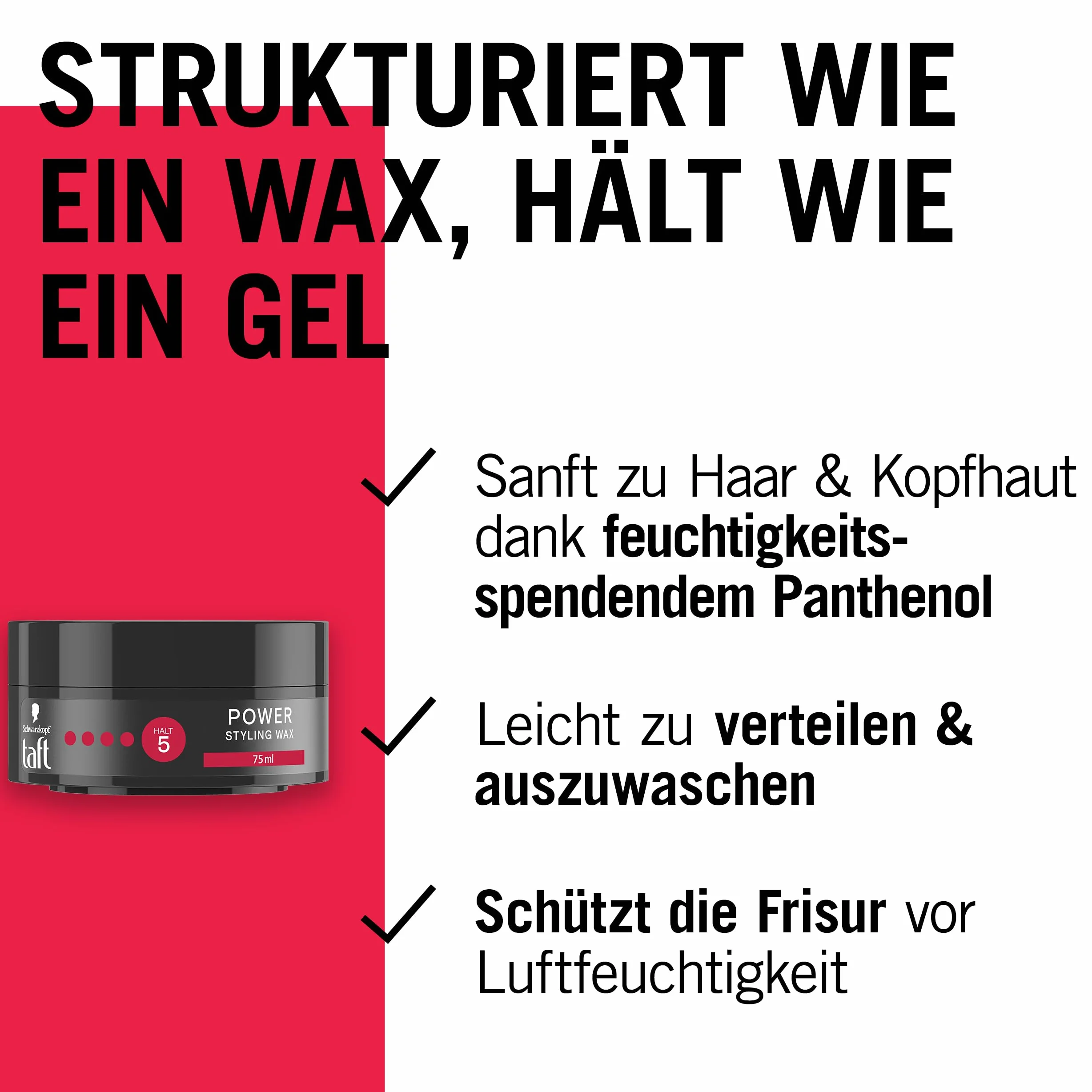 Schwarzkopf Taft Wosk do Włosów, 75 ml