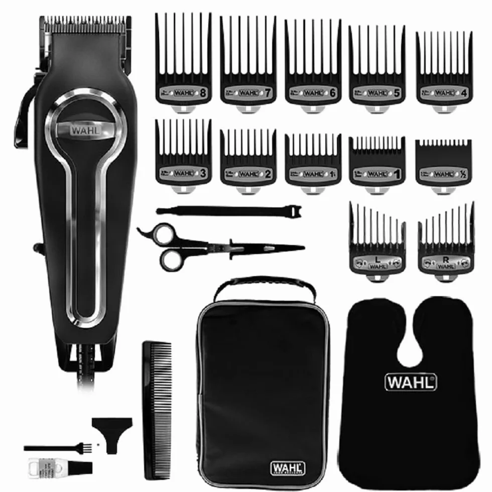 WAHL Elite Pro Head Shaver, maszynka do strzyżenia włosów dla mężczyzn, grzebienie tnące Secure Fit Premium, profesjonalna maszynka do strzyżenia włosów, przewodowa, samoostrzące się precyzyjne ostrza