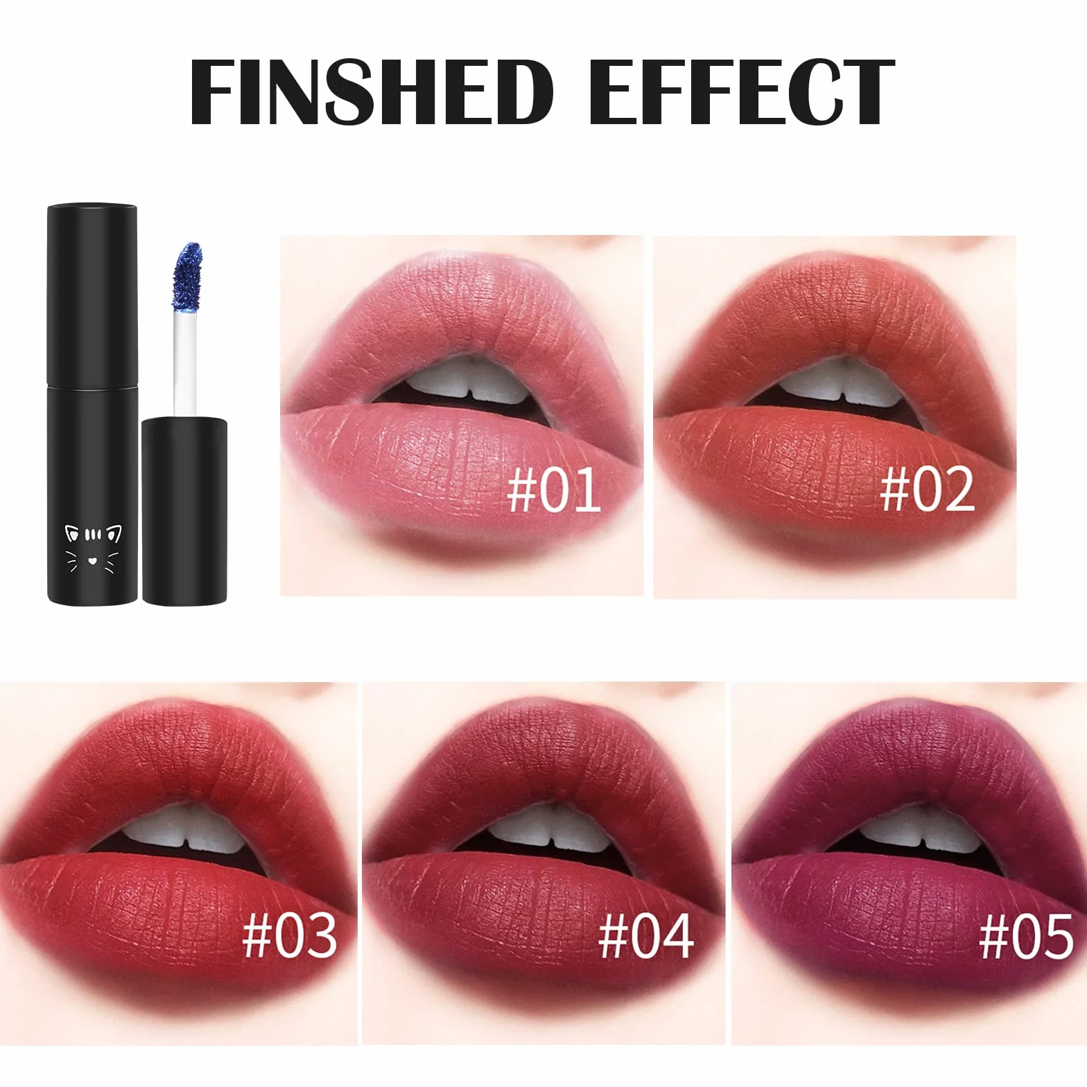 Peel Off Lip Stain Tint, Long Lasting Waterproof Liquid Lipstick, Non-stick Cup Lip Make-Up #Pink