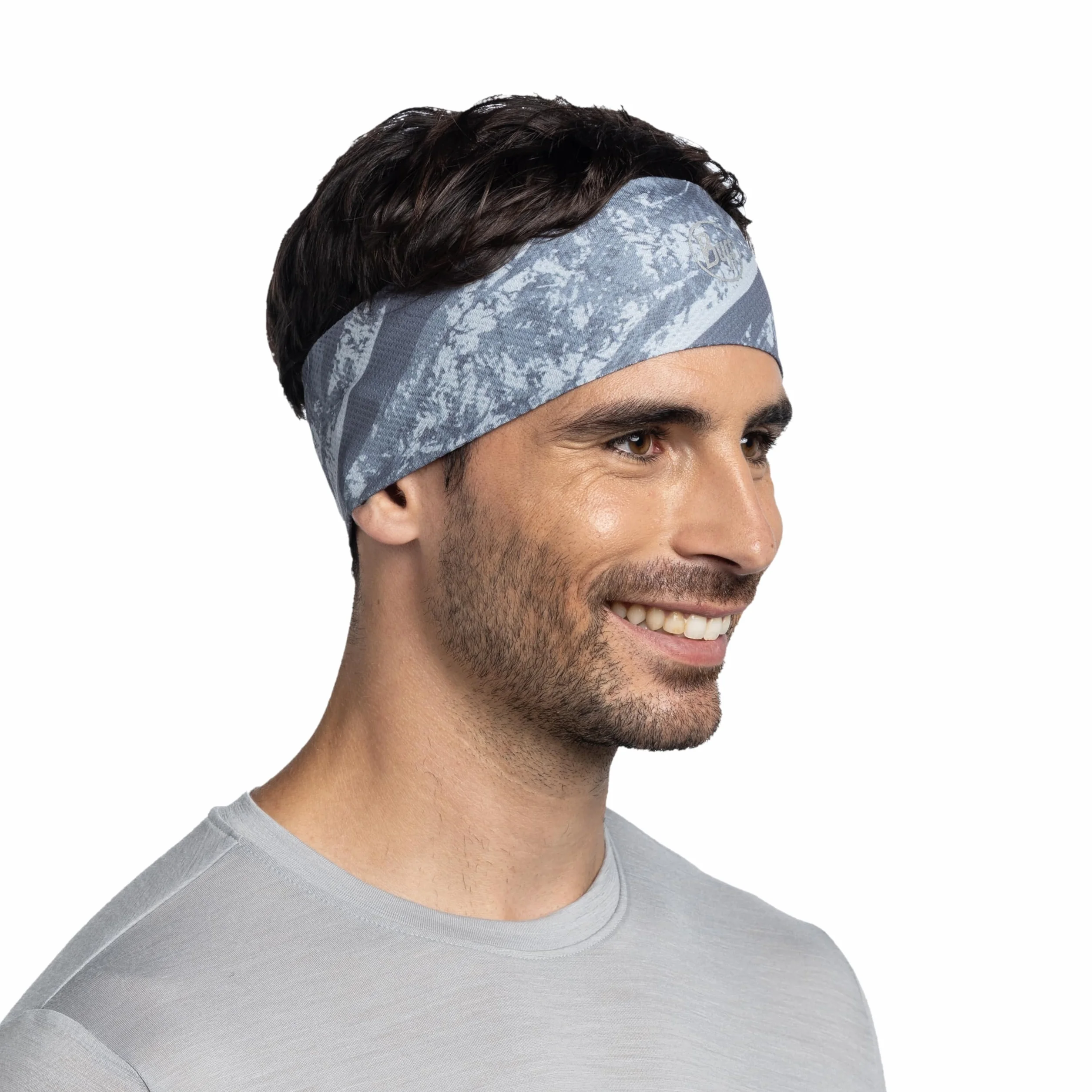 BUFF® | Opaska Fastwick Mężczyzna Kobieta Dorosły Wygodna, Ochrona UPF50, Sport, Rozciągliwa, Materiał Z Recyklingu, Jakość, Regulator Temperatury, Jeden rozmiar, Niebieski Jesion