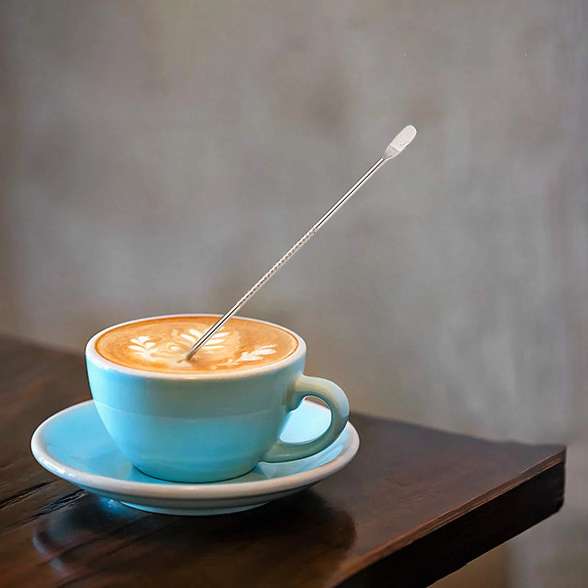 Dzbanek na mleko ze stali nierdzewnej, do spieniania mleka (350+600 ml) z 2 wymiarami i piórem artystycznym do latte, dla baristy