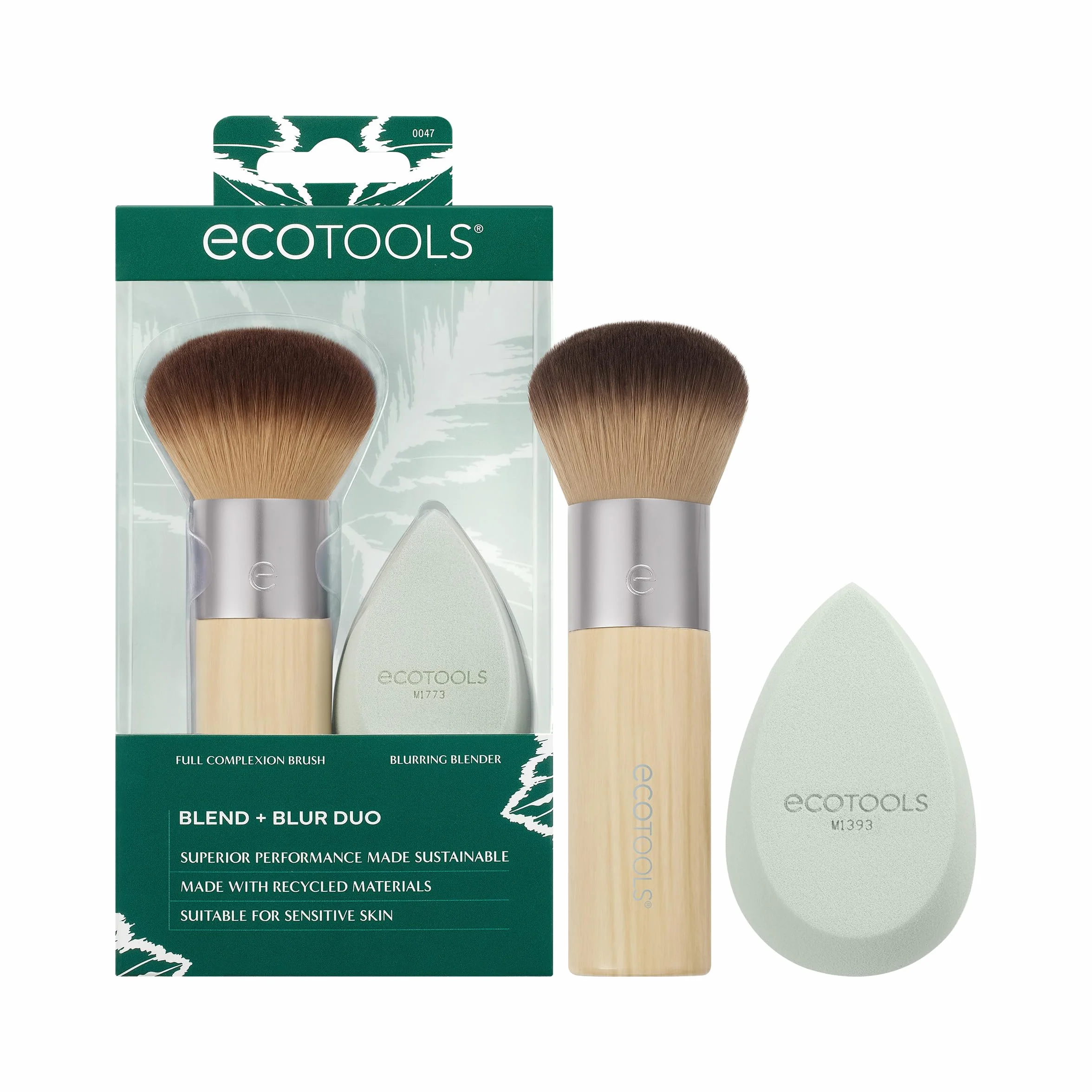EcoTools Blend + Blur Makeup Brush and Sponge Duo, 2 sztuki