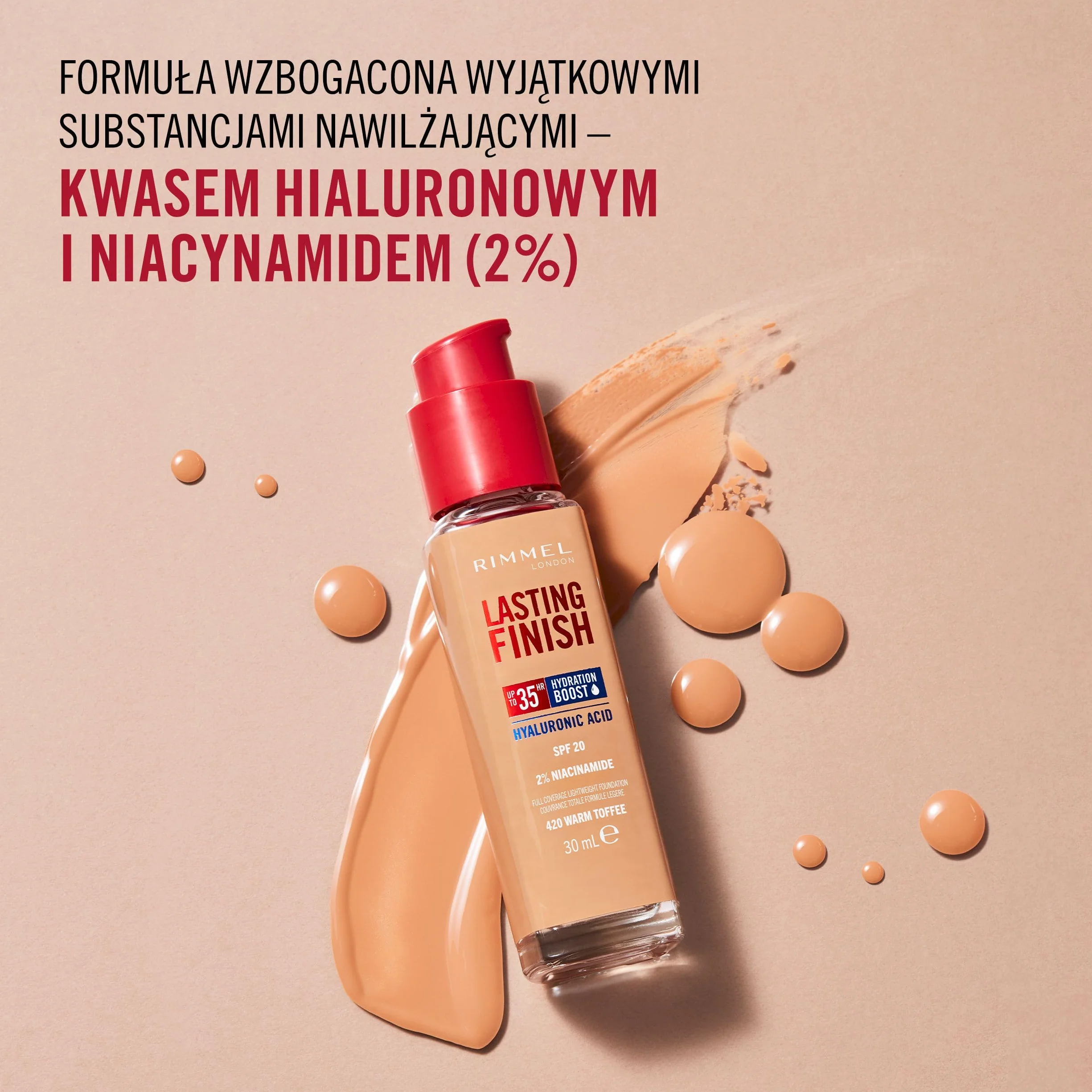 Rimmel Lasting Finish 35h silnie nawilżający i długotrwale kryjący podkład do twarzy z filtrem SPF20 nr 200 Soft Beige