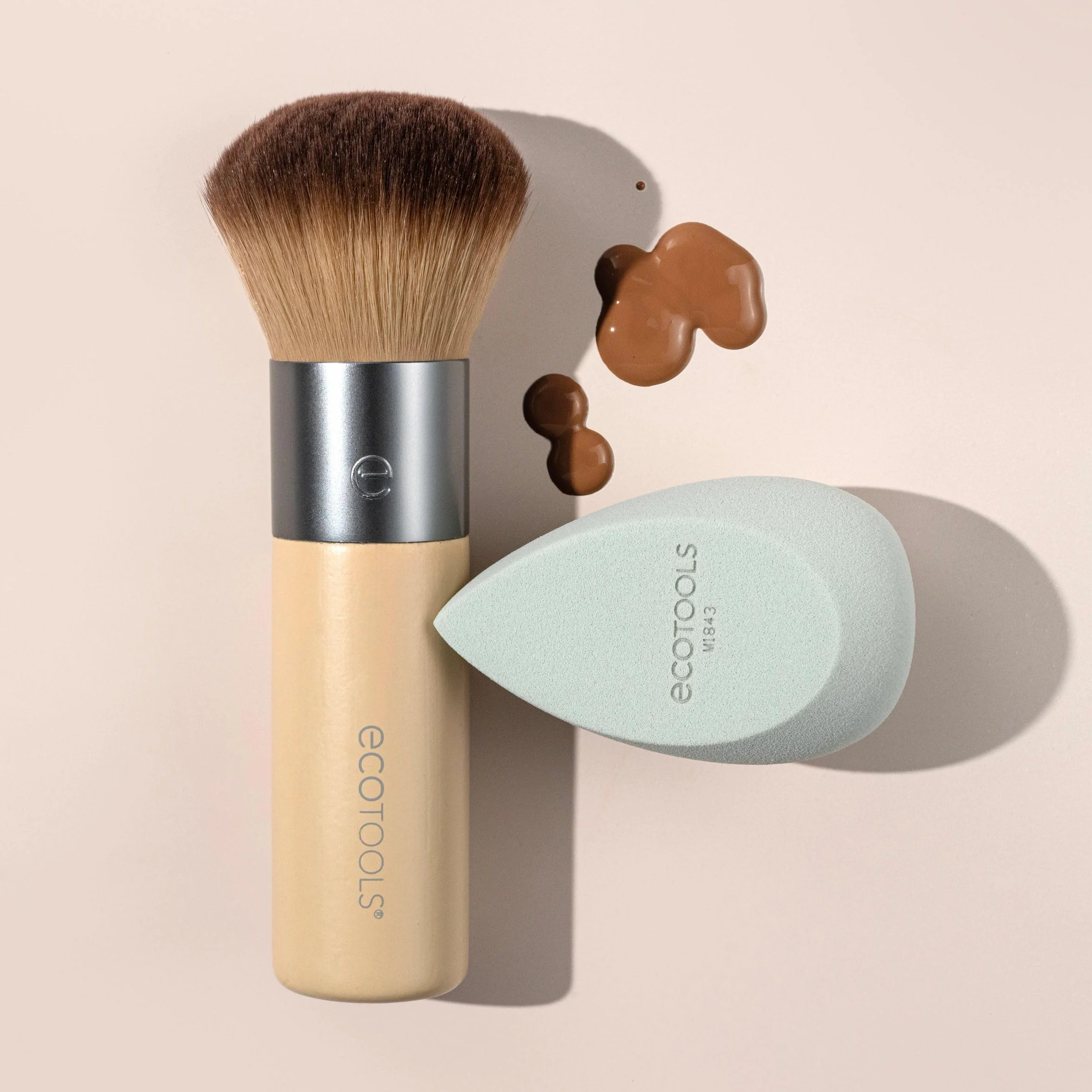 EcoTools Blend + Blur Makeup Brush and Sponge Duo, 2 sztuki