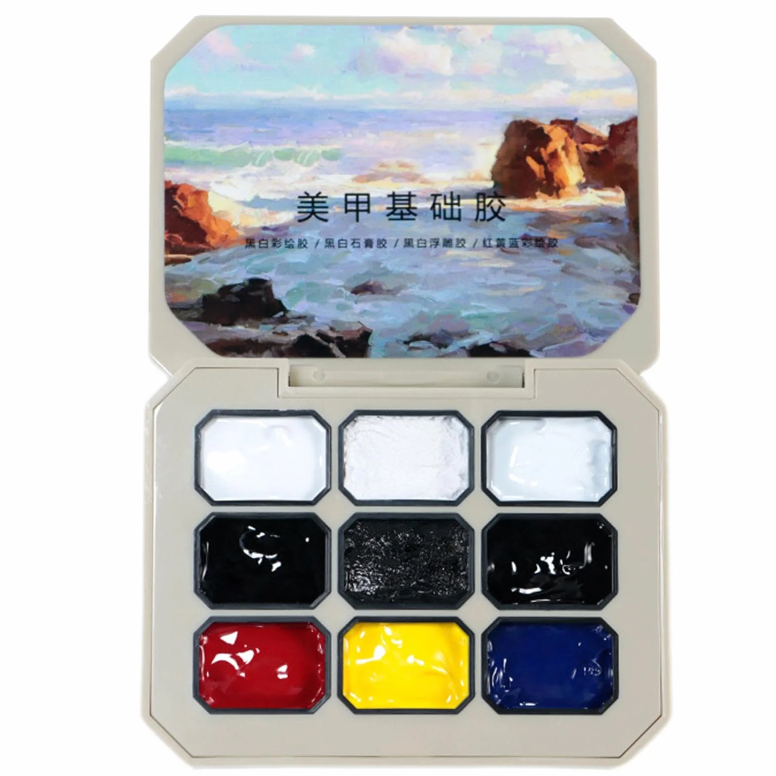 Paleta lakierów żelowych do paznokci, pastelowa paleta 9 kolorów, połyskująca paleta żelowa, zestaw do manicure, do domu, sypialni, szkoły, podróży