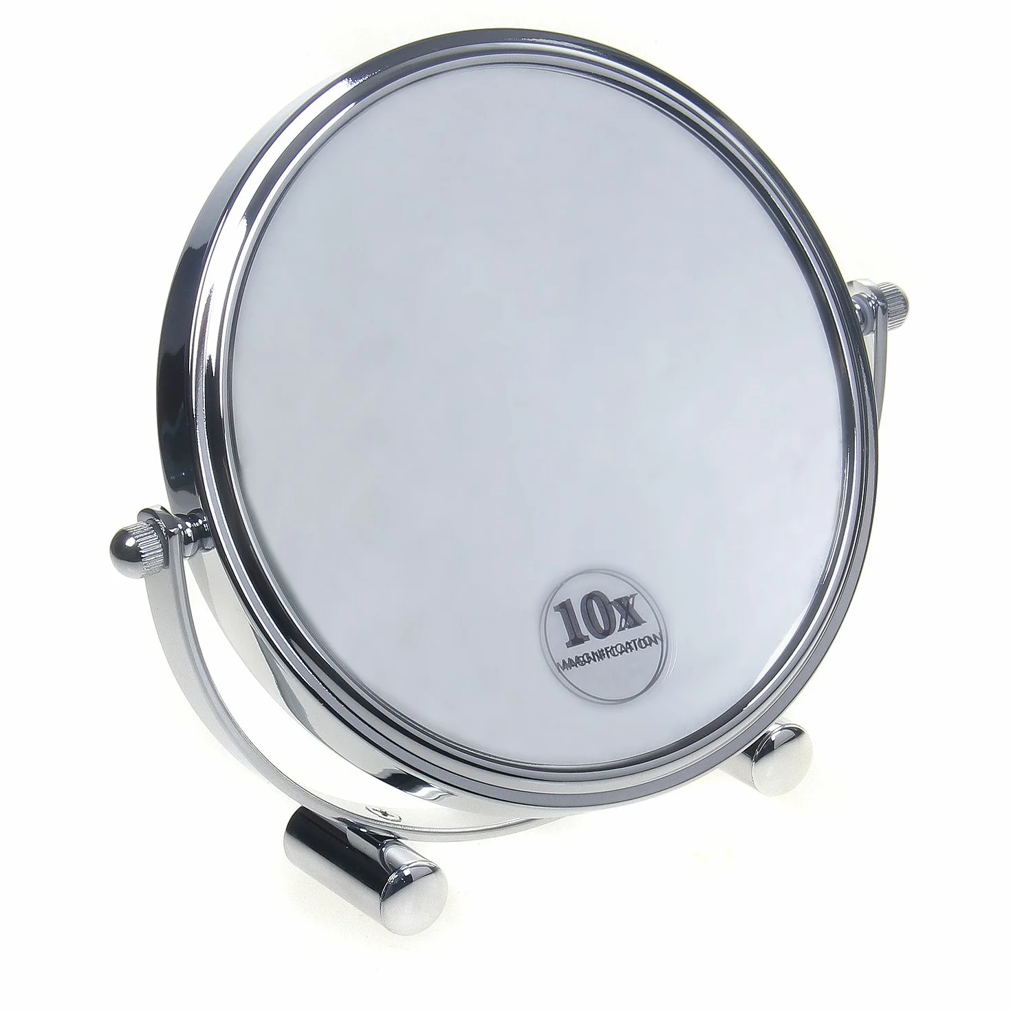 TUKA 10-krotny zoom, 15 cm dwustronny blat wolnostojące lustro toaletkowe, chrom, powiększenie x10 TKD3142-10x